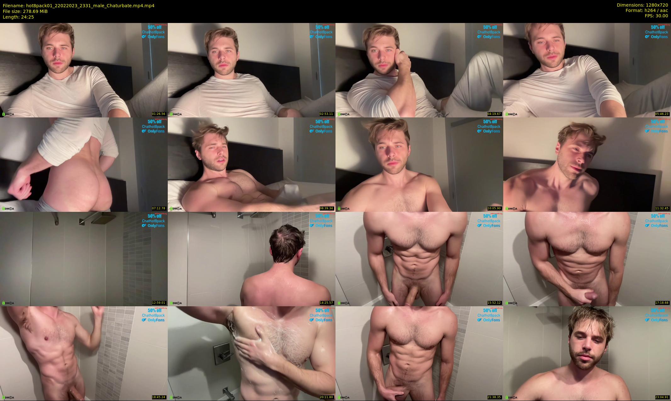 hot8pack01 — 25 minute Chaturbate male cam show recording, 720p, Feb 22, 2023