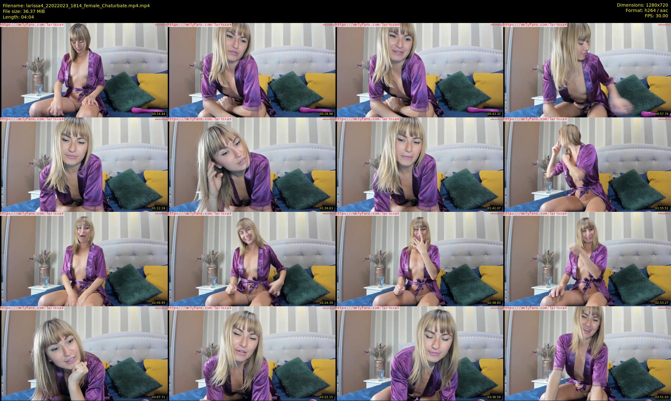 larissa4 — 5 minute Chaturbate female cam show recording, 720p, Feb 22, 2023