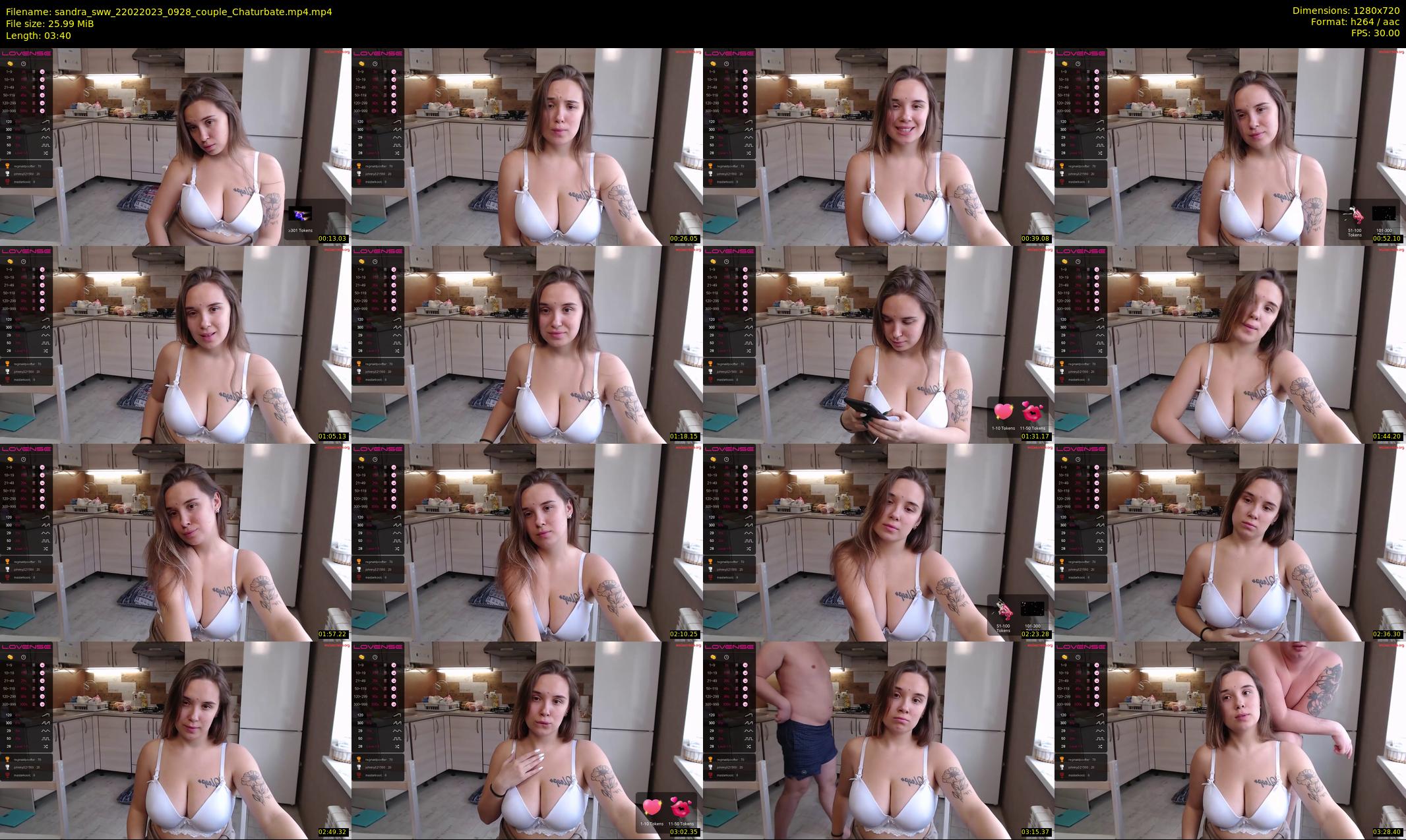 sandra_sww — 4 minute Chaturbate couple cam show recording, 720p, Feb 22, 2023