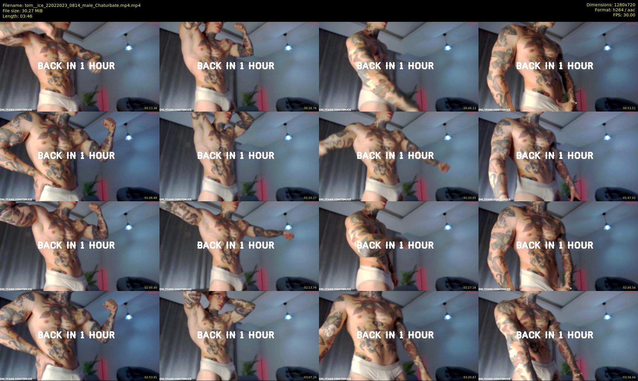 tom__ice — 4 minute Chaturbate male cam show recording, 720p, Feb 22, 2023