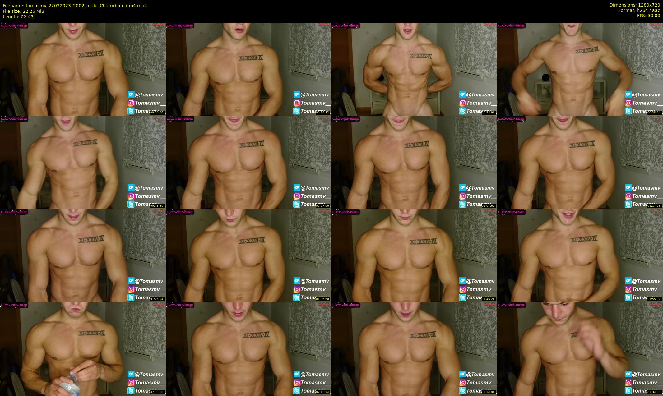 tomasmv — 3 minute Chaturbate male cam show recording, 720p, Feb 22, 2023