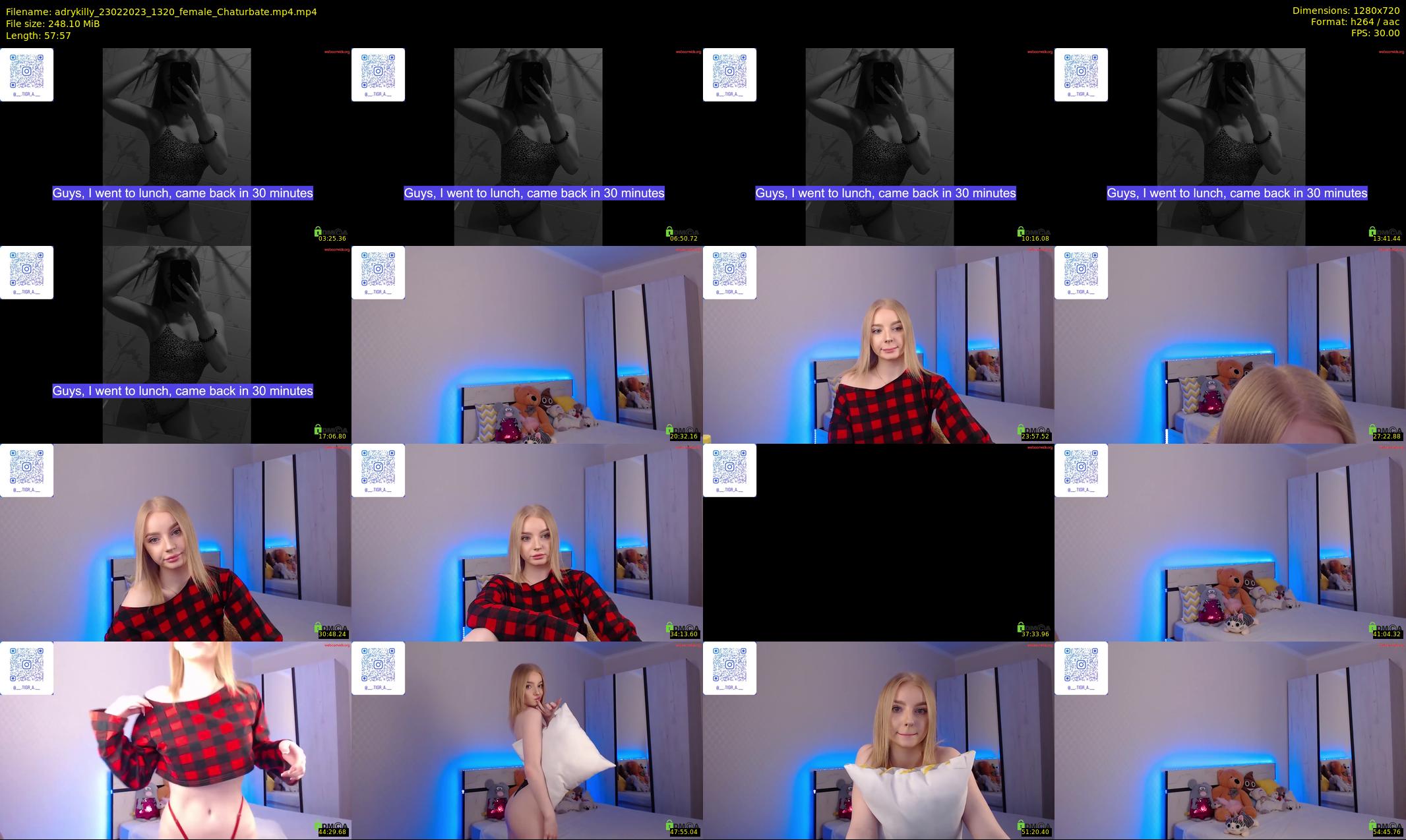 adrykilly — 58 minute Chaturbate female cam show recording, 720p, Feb 23, 2023