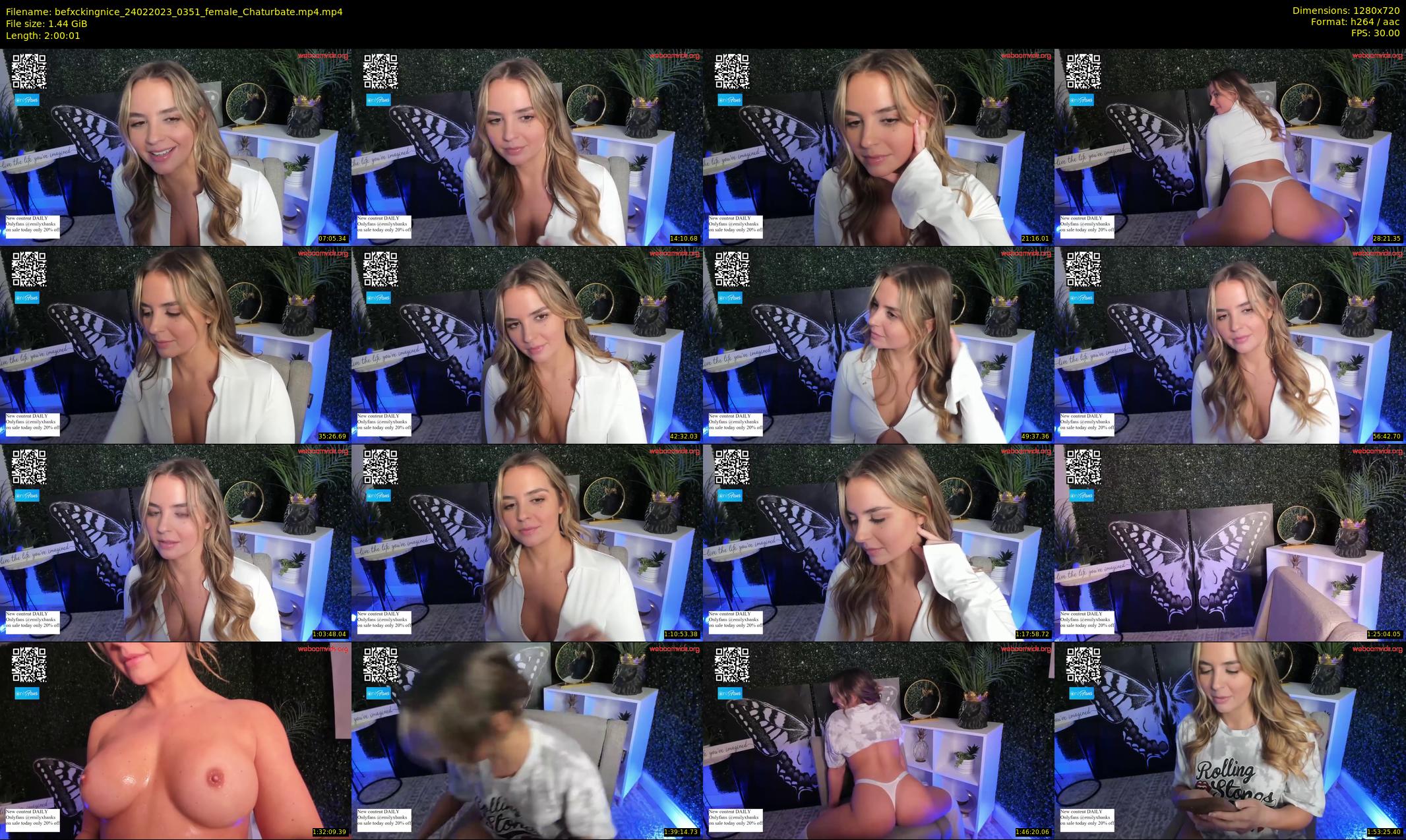 befxckingnice — 121 minute Chaturbate female cam show recording, 720p, Feb 24, 2023