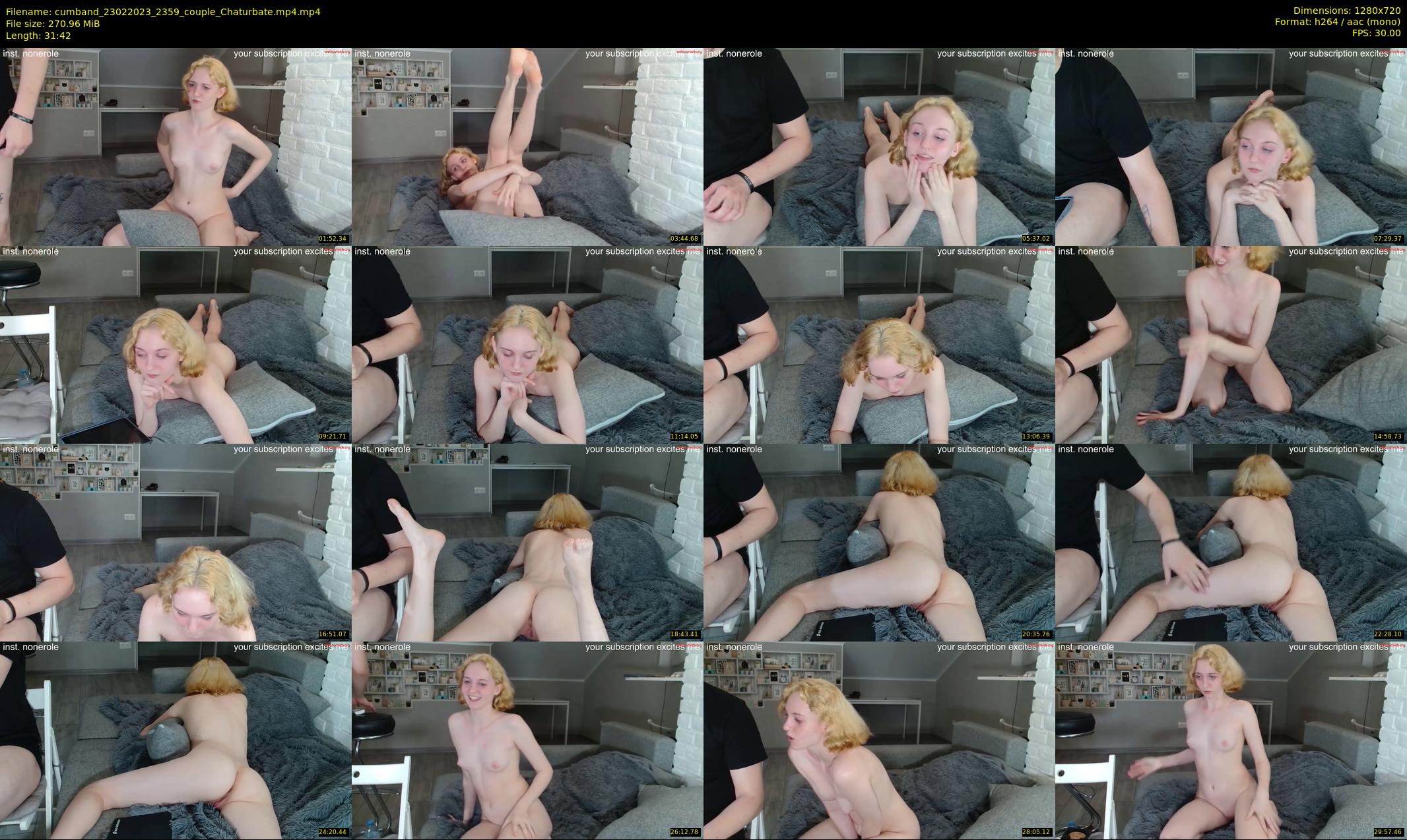 cumband — 32 minute Chaturbate couple cam show recording, 720p, Feb 23, 2023