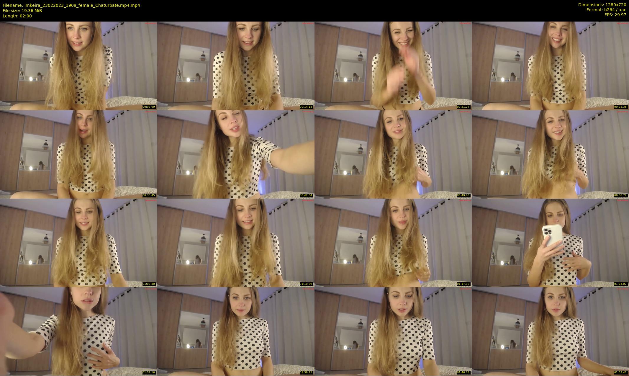 imkeira — 2 minute Chaturbate female cam show recording, 720p, Feb 23, 2023