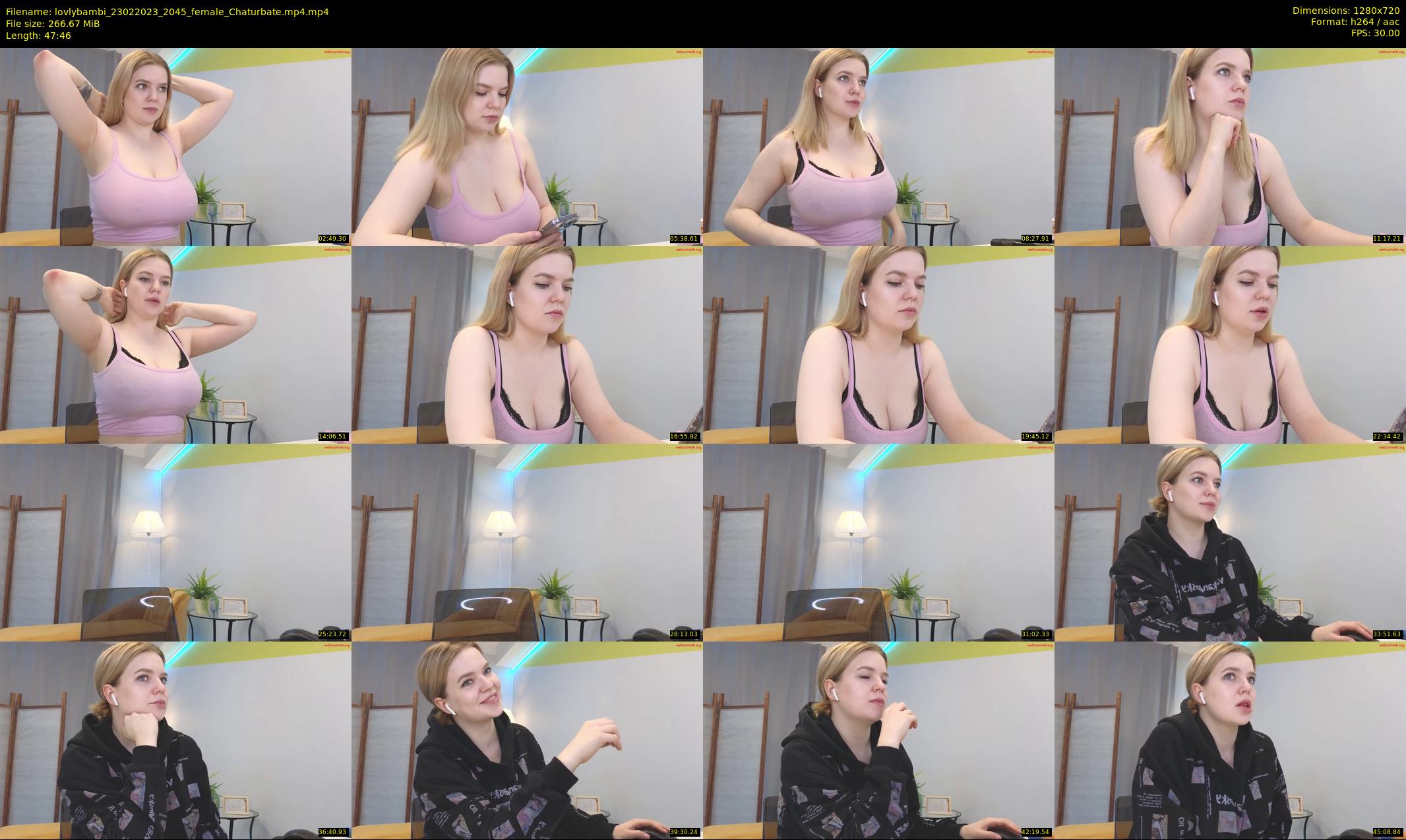 lovlybambi — 48 minute Chaturbate female cam show recording, 720p, Feb 23, 2023