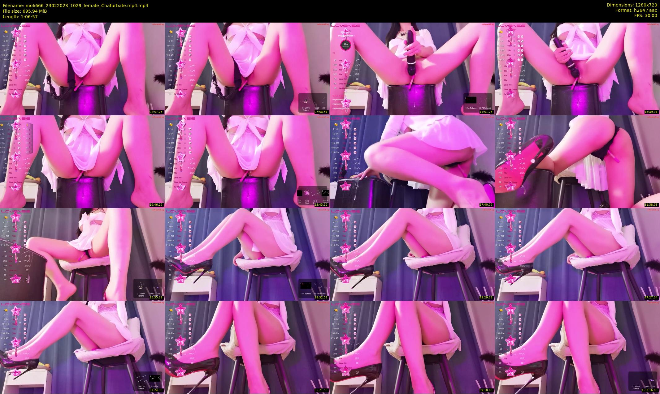 moli666 — 67 minute Chaturbate female cam show recording, 720p, Feb 23, 2023