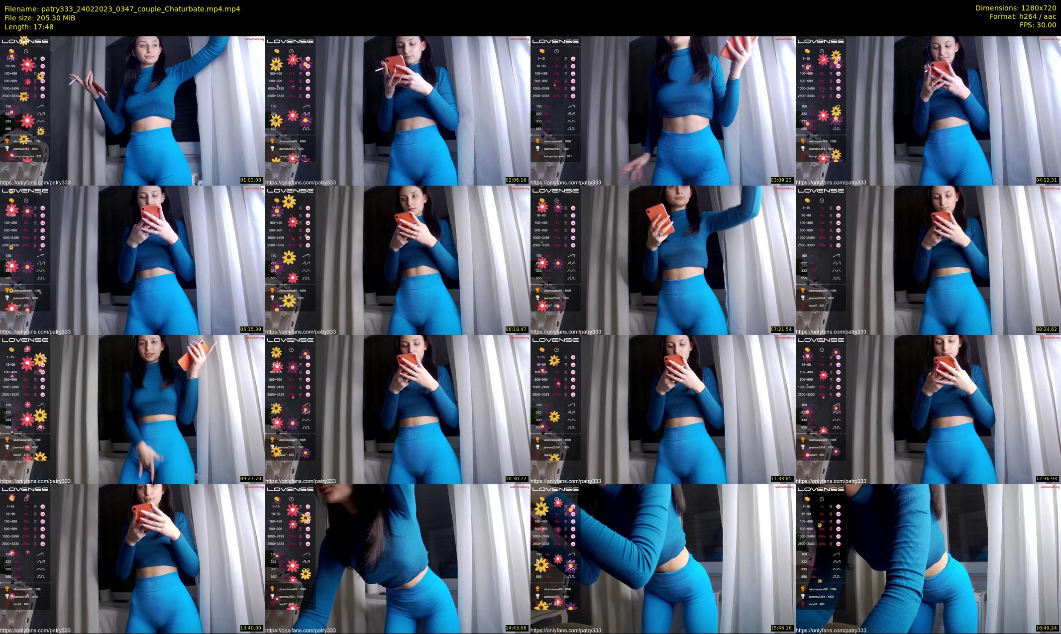 patry333 — 18 minute Chaturbate female cam show recording, 720p, Feb 24, 2023