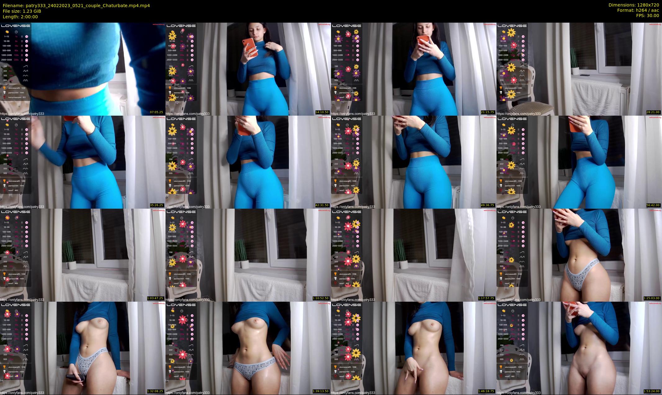 patry333 — 120 minute Chaturbate female cam show recording, 720p, Feb 24, 2023