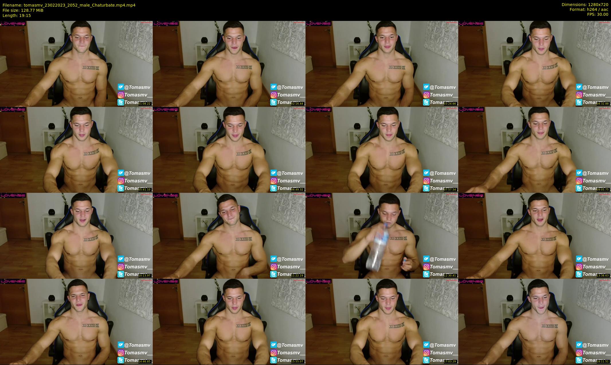 tomasmv — 20 minute Chaturbate male cam show recording, 720p, Feb 23, 2023