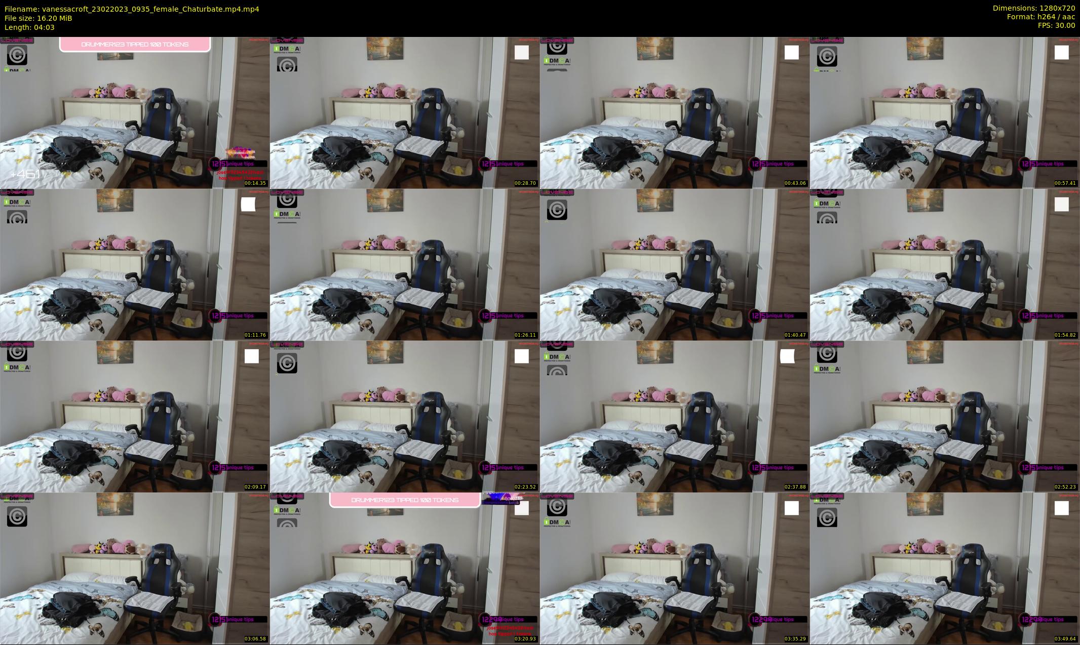 vanessacroft — 5 minute Chaturbate female cam show recording, 720p, Feb 23, 2023