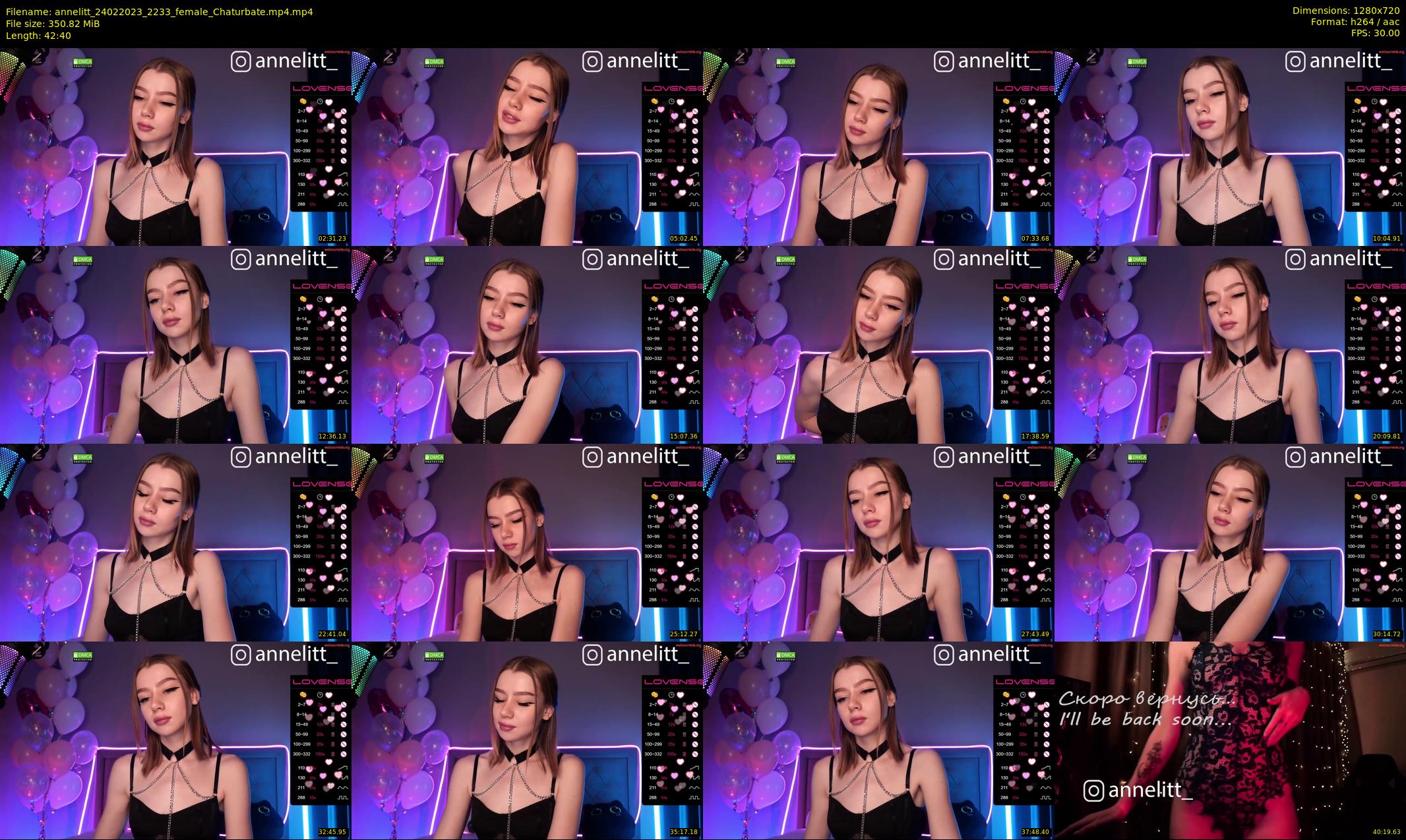 annelitt — 43 minute Chaturbate female cam show recording, 720p, Feb 24, 2023