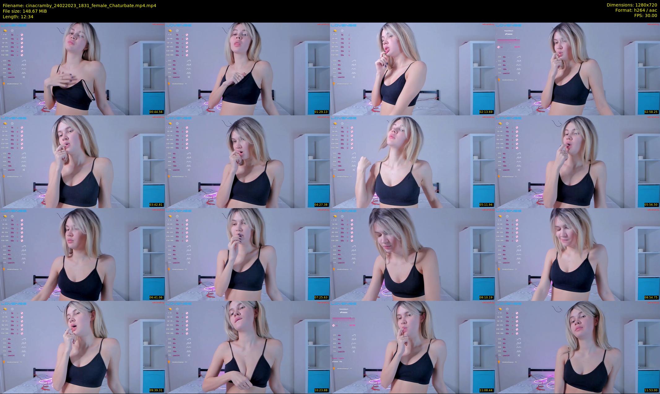 cinacramby — 13 minute Chaturbate female cam show recording, 720p, Feb 24, 2023