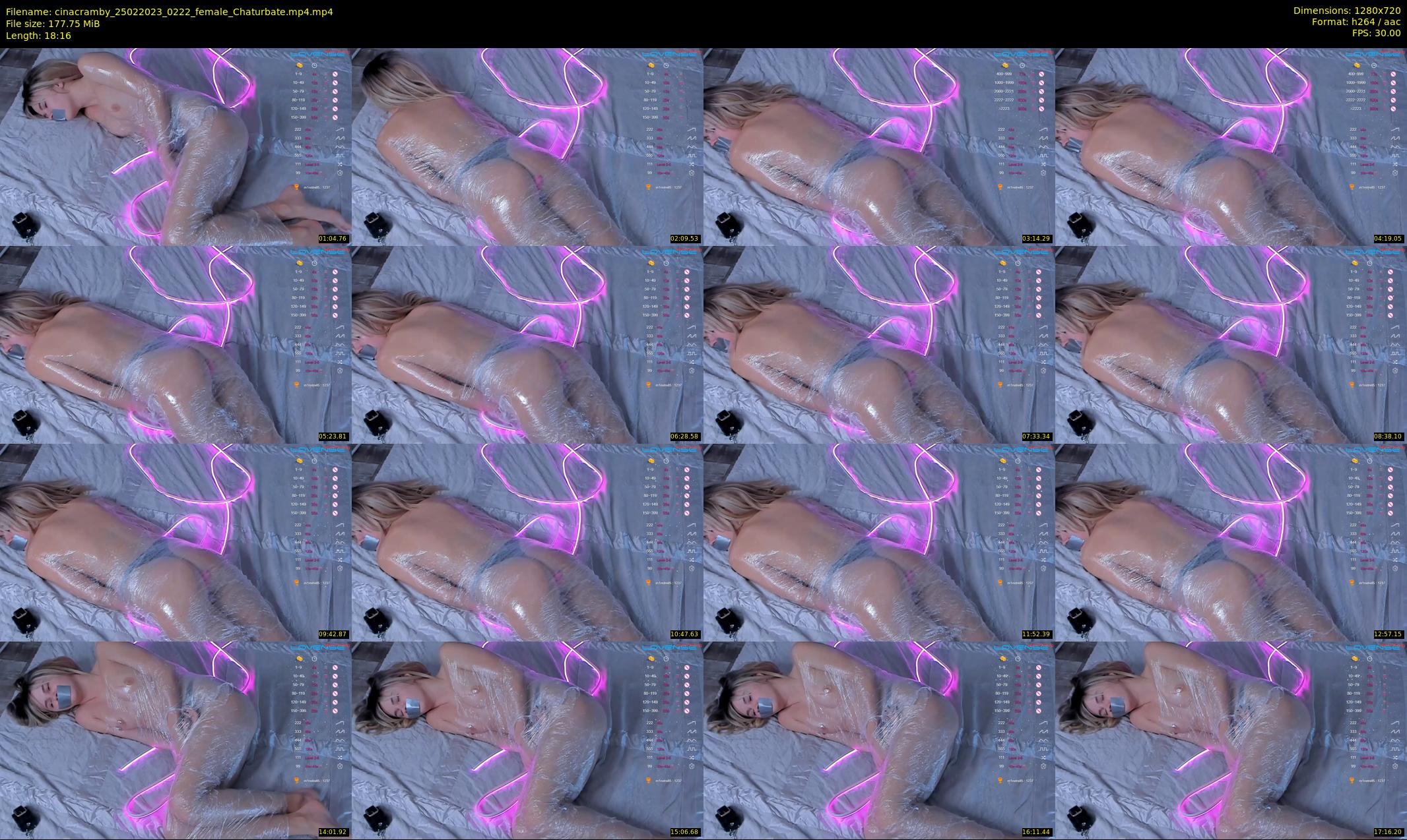 cinacramby — 19 minute Chaturbate female cam show recording, 720p, Feb 25, 2023