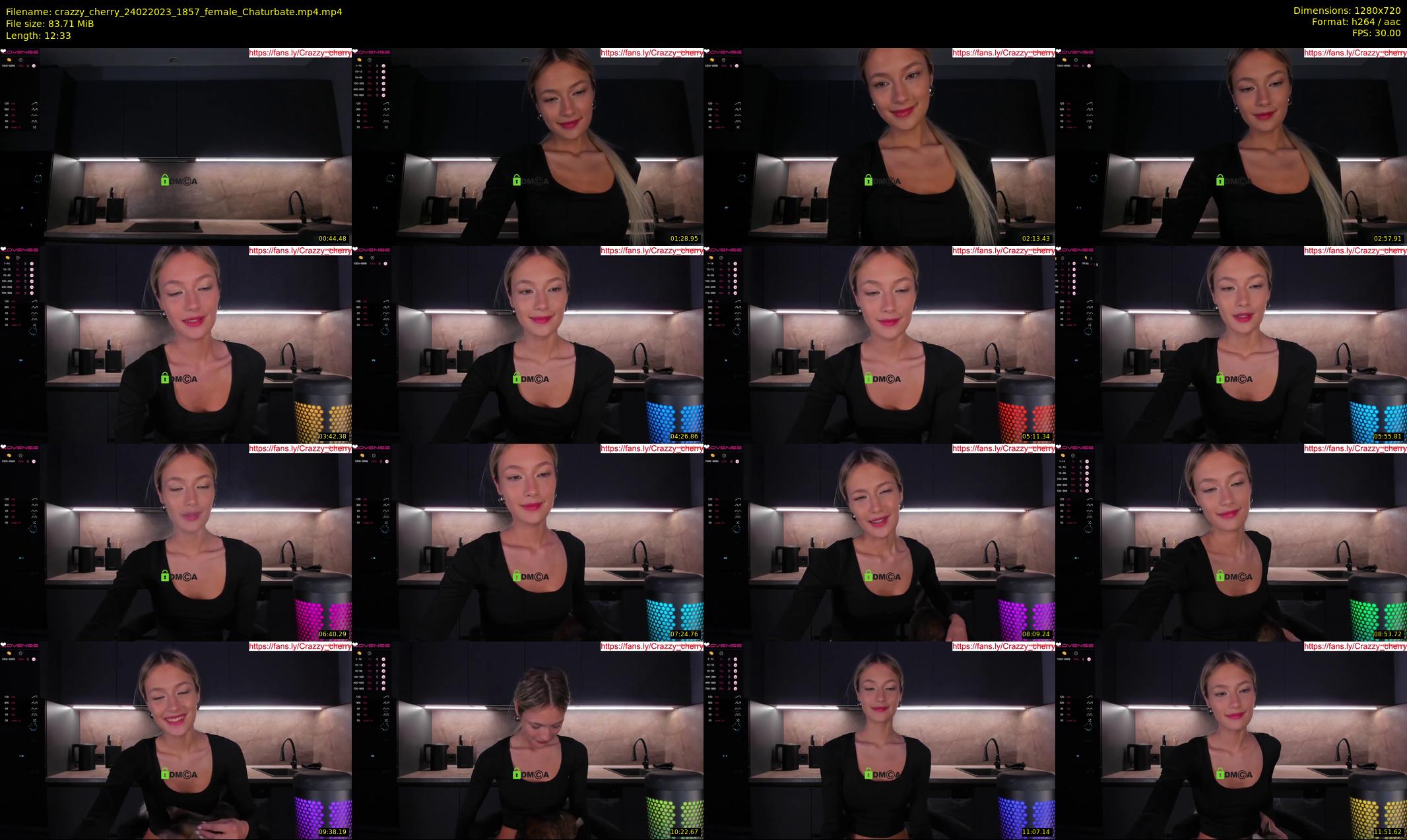 crazzy_cherry — 13 minute Chaturbate female cam show recording, 720p, Feb 24, 2023