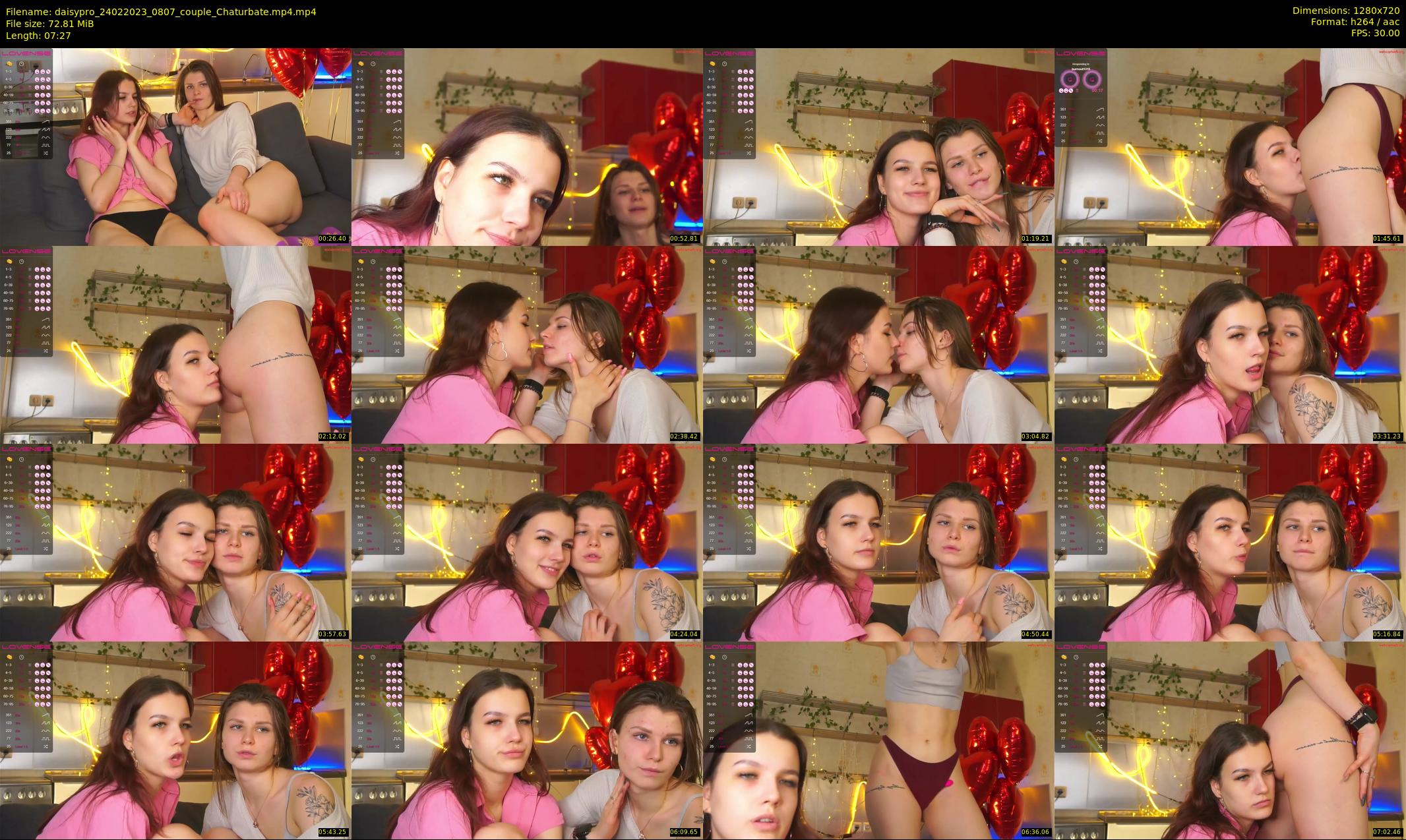 daisypro — 8 minute Chaturbate couple cam show recording, 720p, Feb 24, 2023