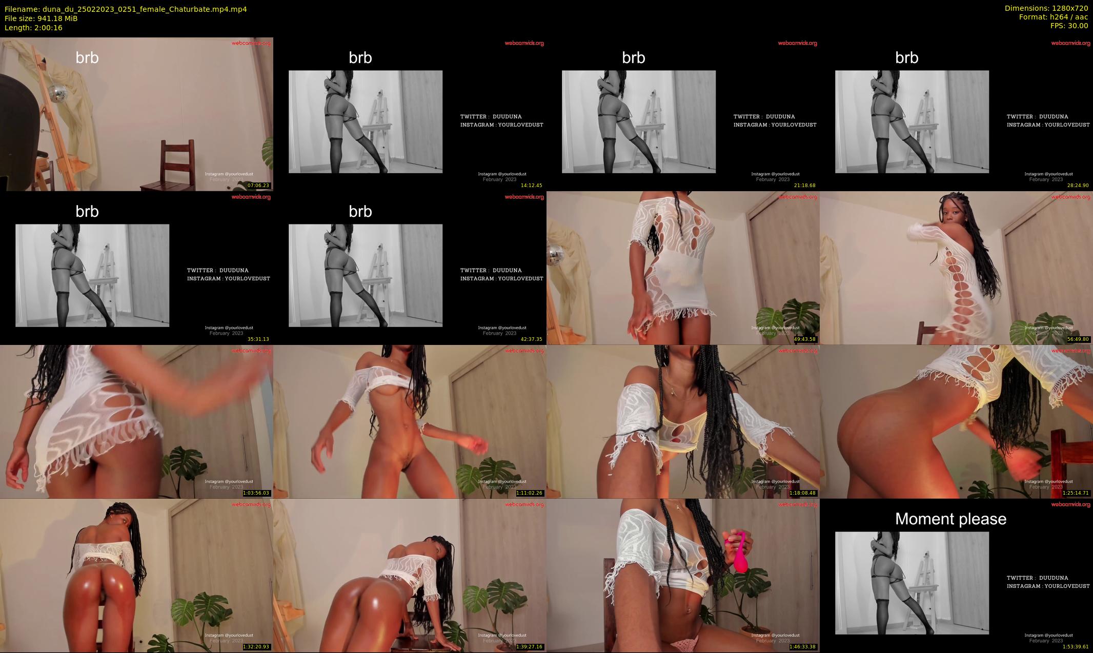 duna_du — 121 minute Chaturbate female cam show recording, 720p, Feb 25, 2023