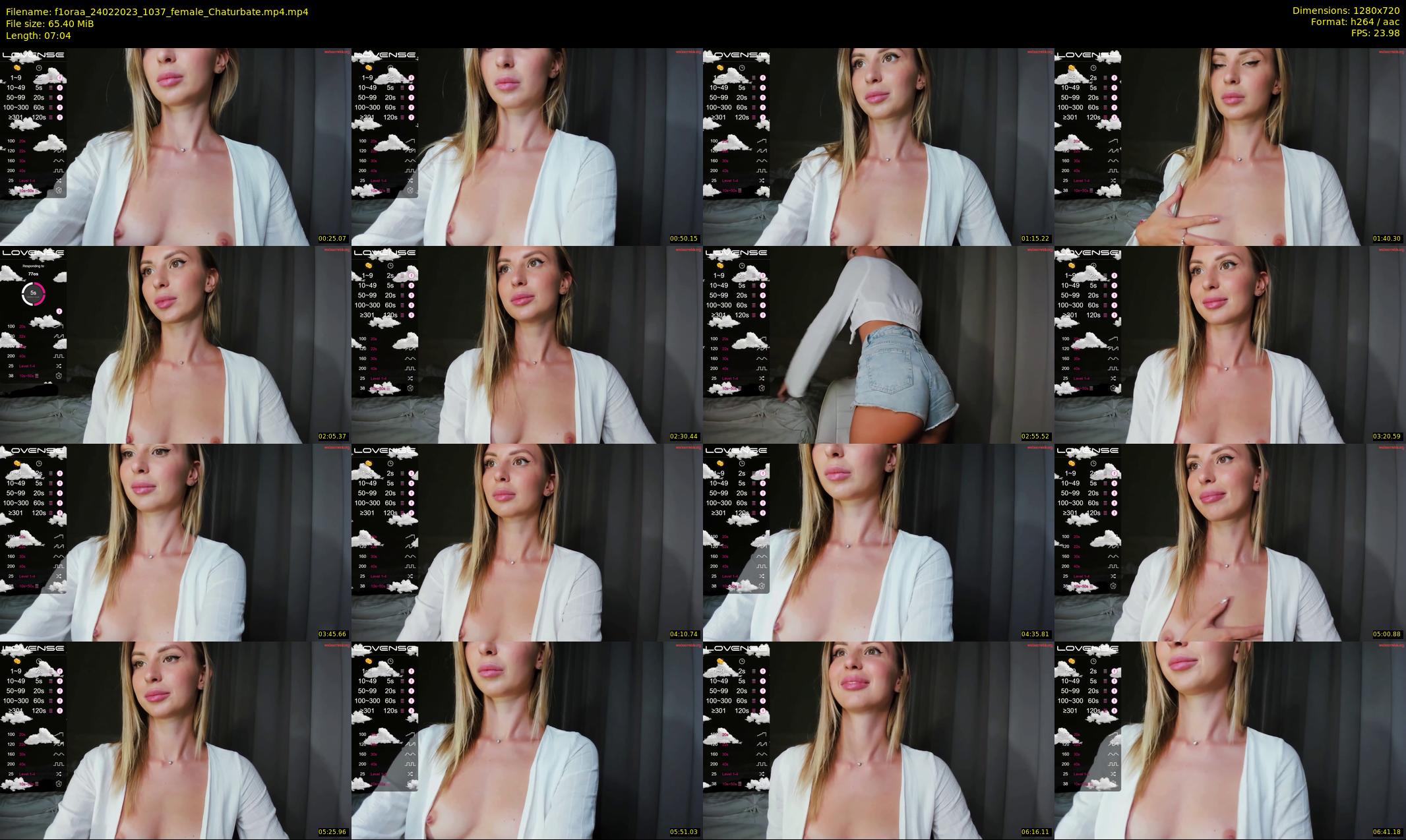 f1oraa — 8 minute Chaturbate female cam show recording, 720p, Feb 24, 2023