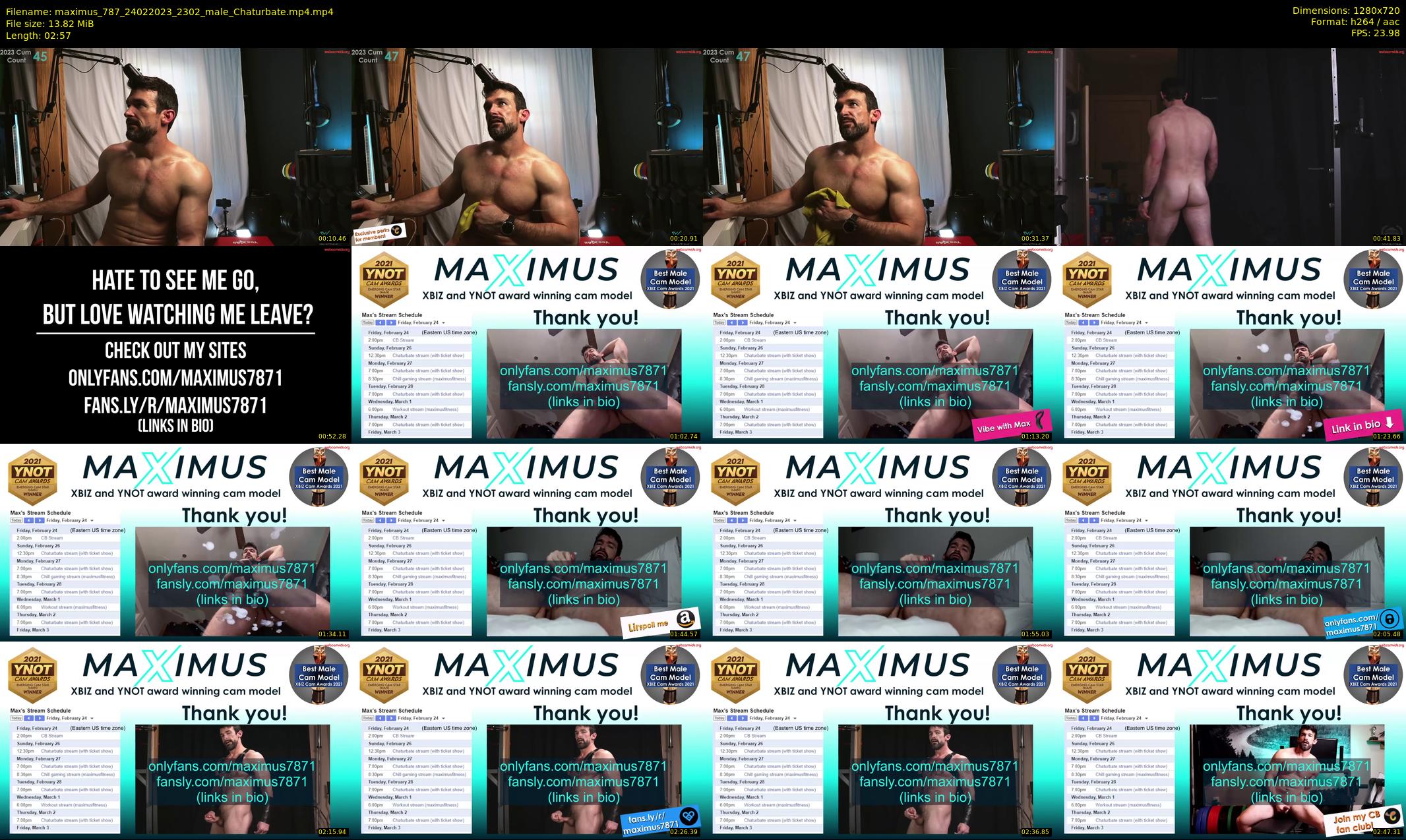 maximus_787 — 3 minute Chaturbate male cam show recording, 720p, Feb 24, 2023