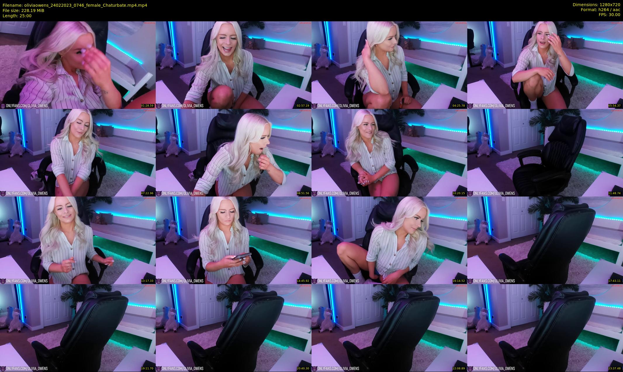 oliviaowens — 25 minute Chaturbate female cam show recording, 720p, Feb 24, 2023