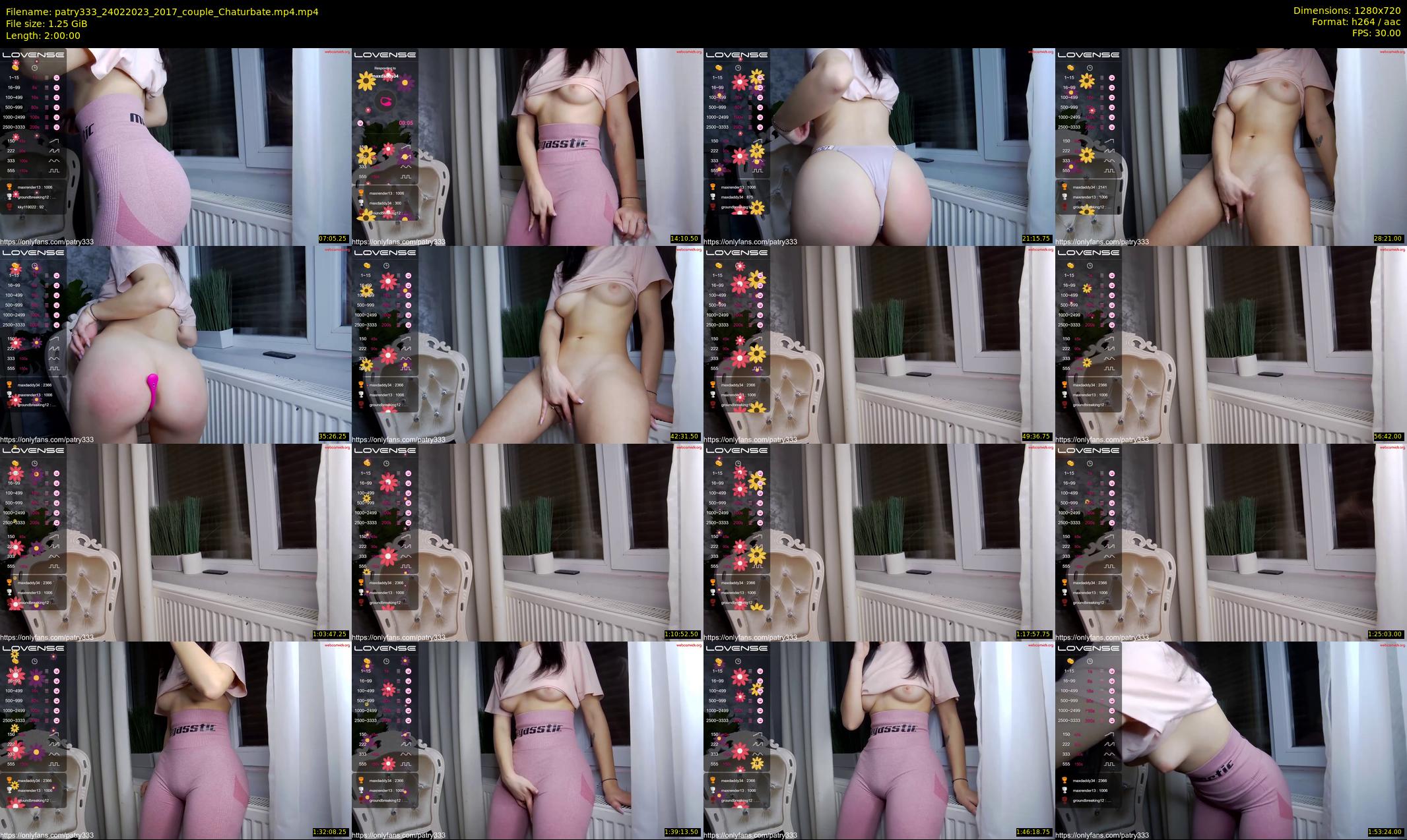 patry333 — 120 minute Chaturbate female cam show recording, 720p, Feb 24, 2023