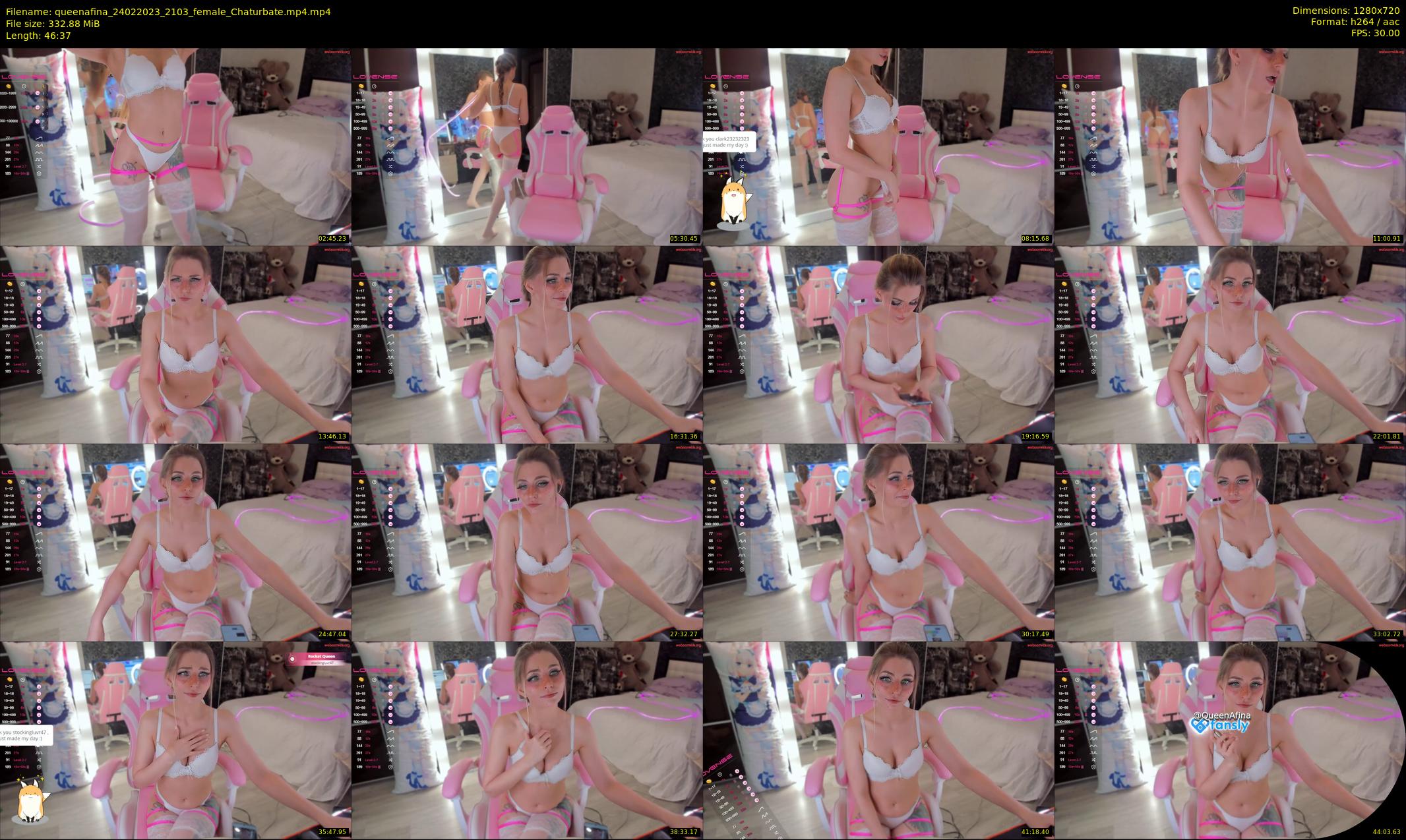 queenafina — 47 minute Chaturbate female cam show recording, 720p, Feb 24, 2023