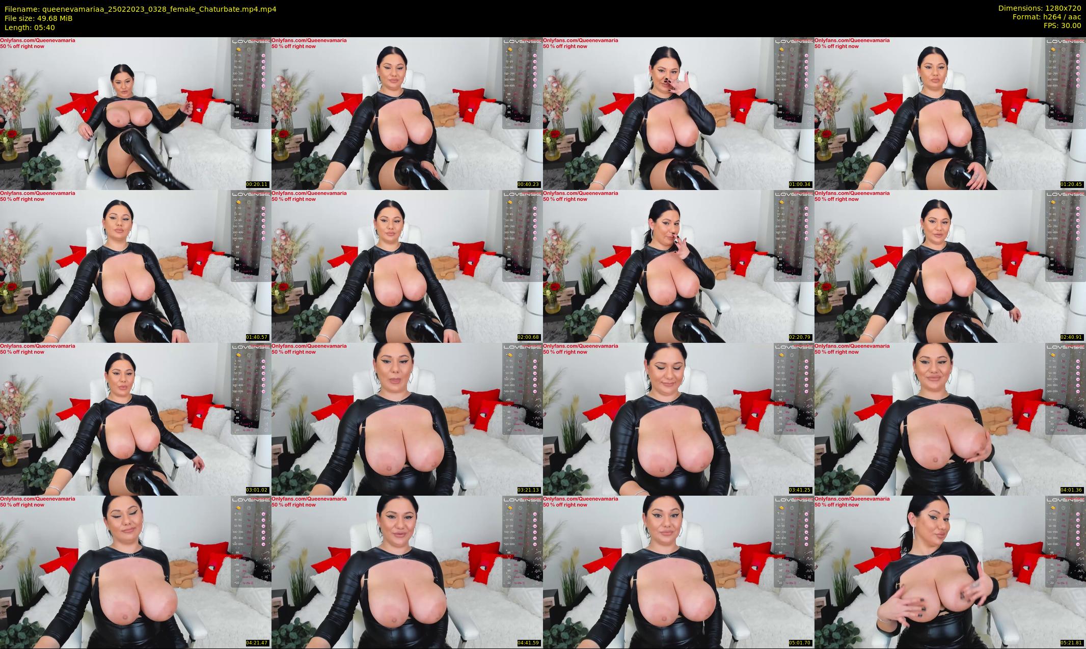queenevamariaa — 6 minute Chaturbate female cam show recording, 720p, Feb 25, 2023