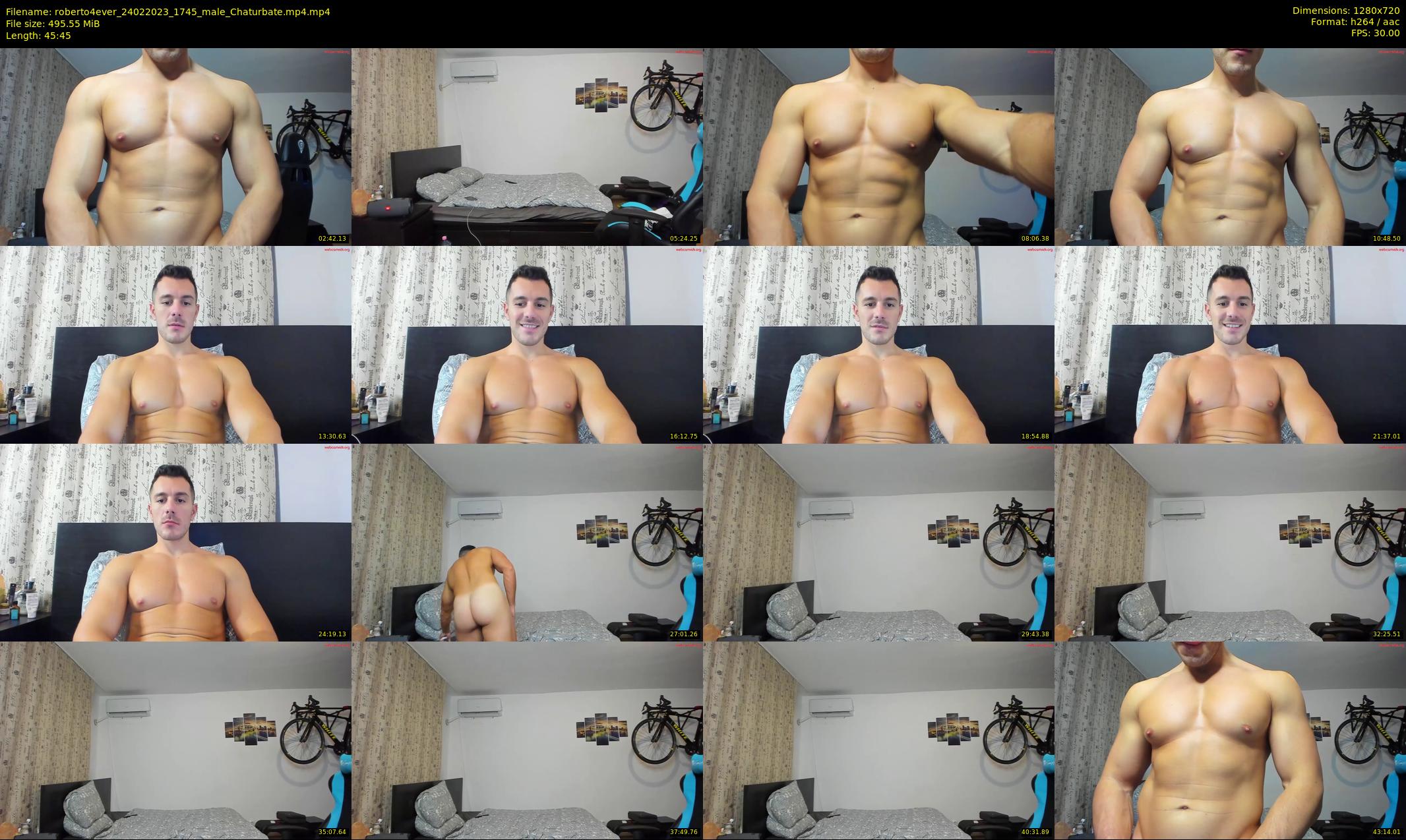 roberto4ever — 46 minute Chaturbate male cam show recording, 720p, Feb 24, 2023