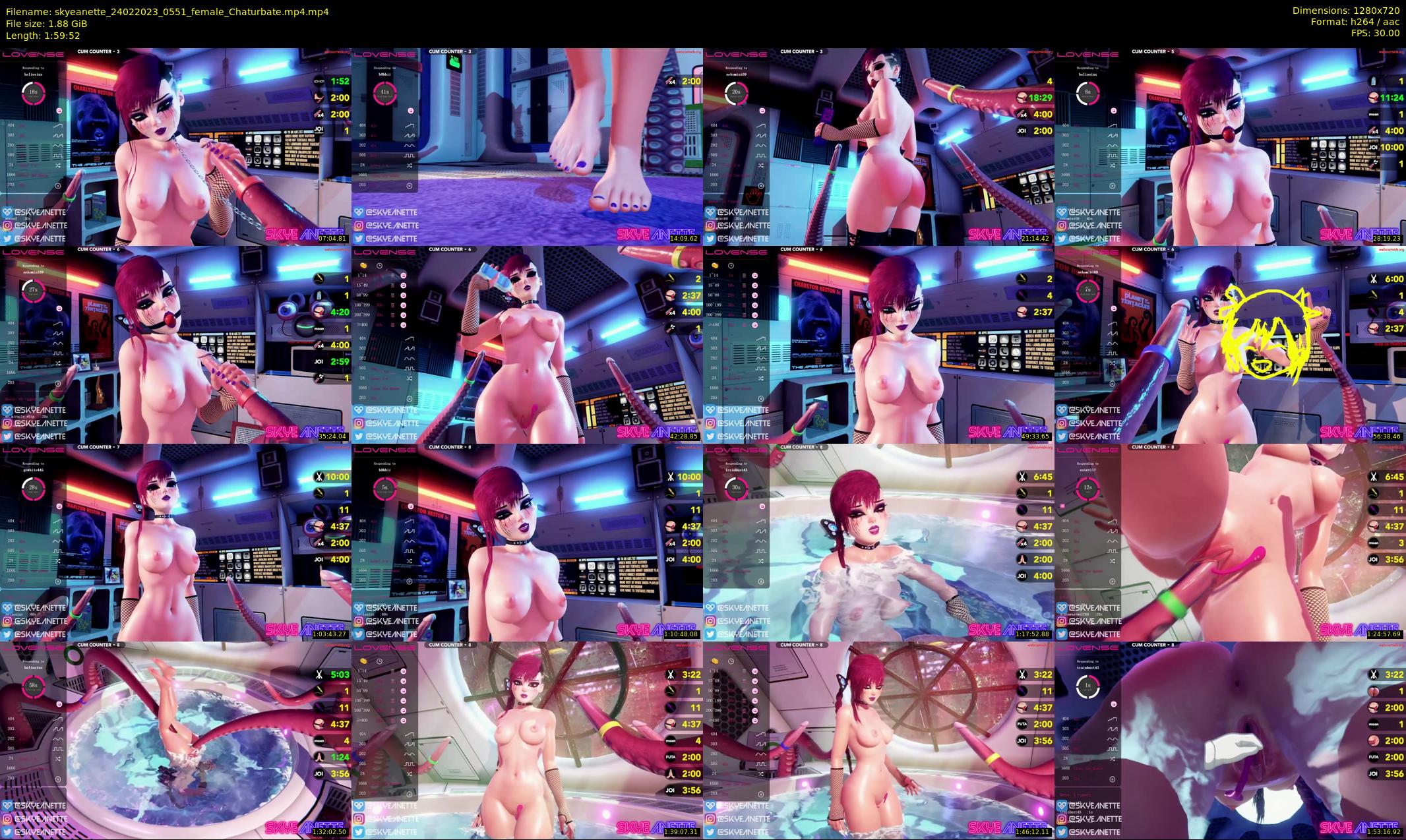 skyeanette — 120 minute Chaturbate female cam show recording, 720p, Feb 24, 2023