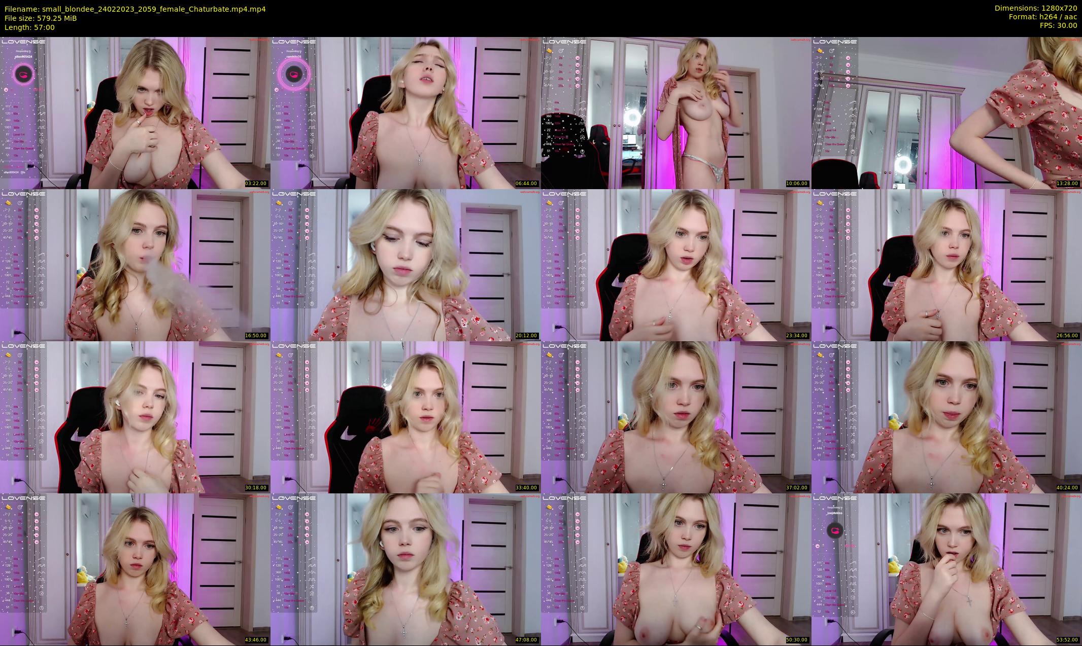 small_blondee — 57 minute Chaturbate female cam show recording, 720p, Feb 24, 2023