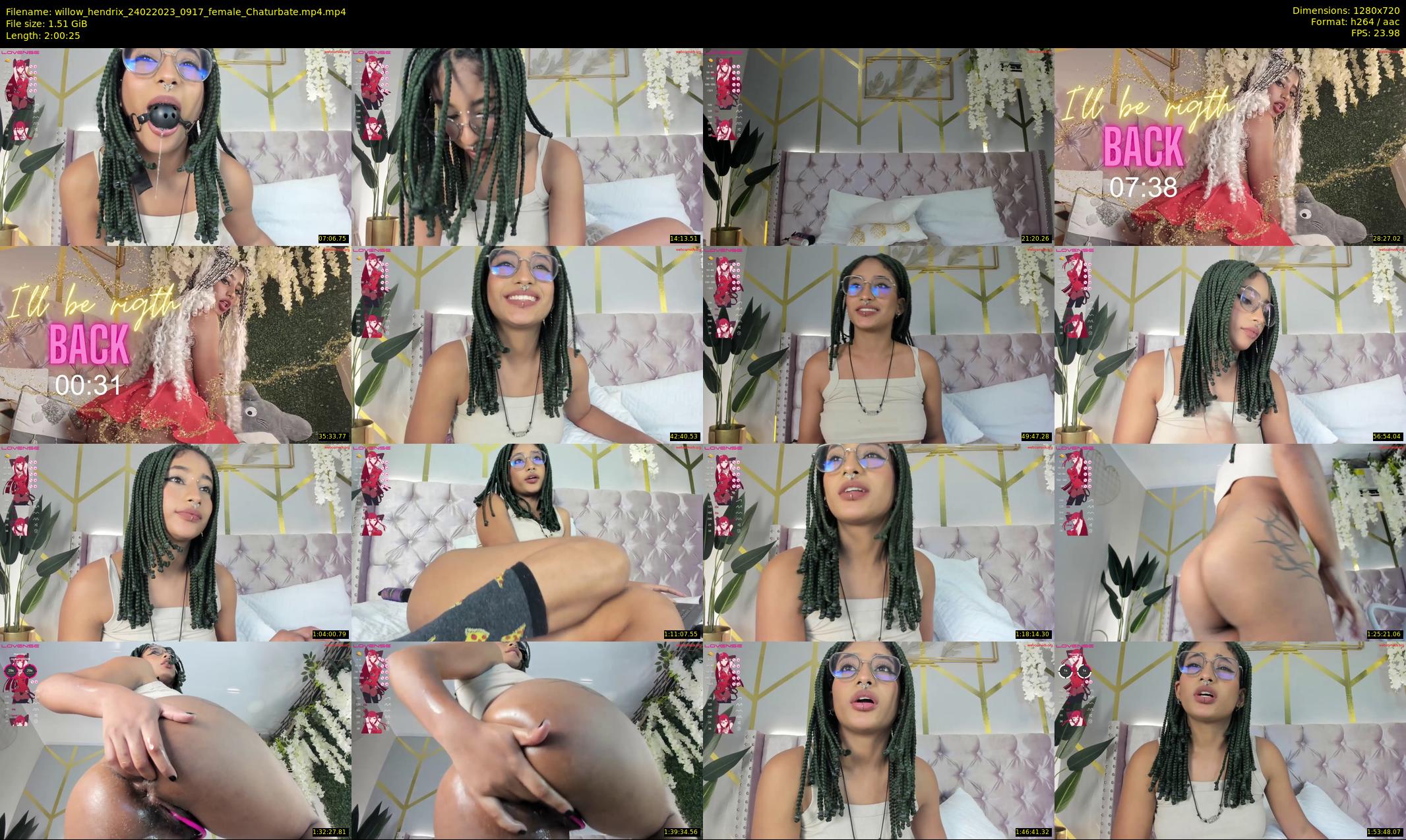 willow_hendrix — 121 minute Chaturbate female cam show recording, 720p, Feb 24, 2023
