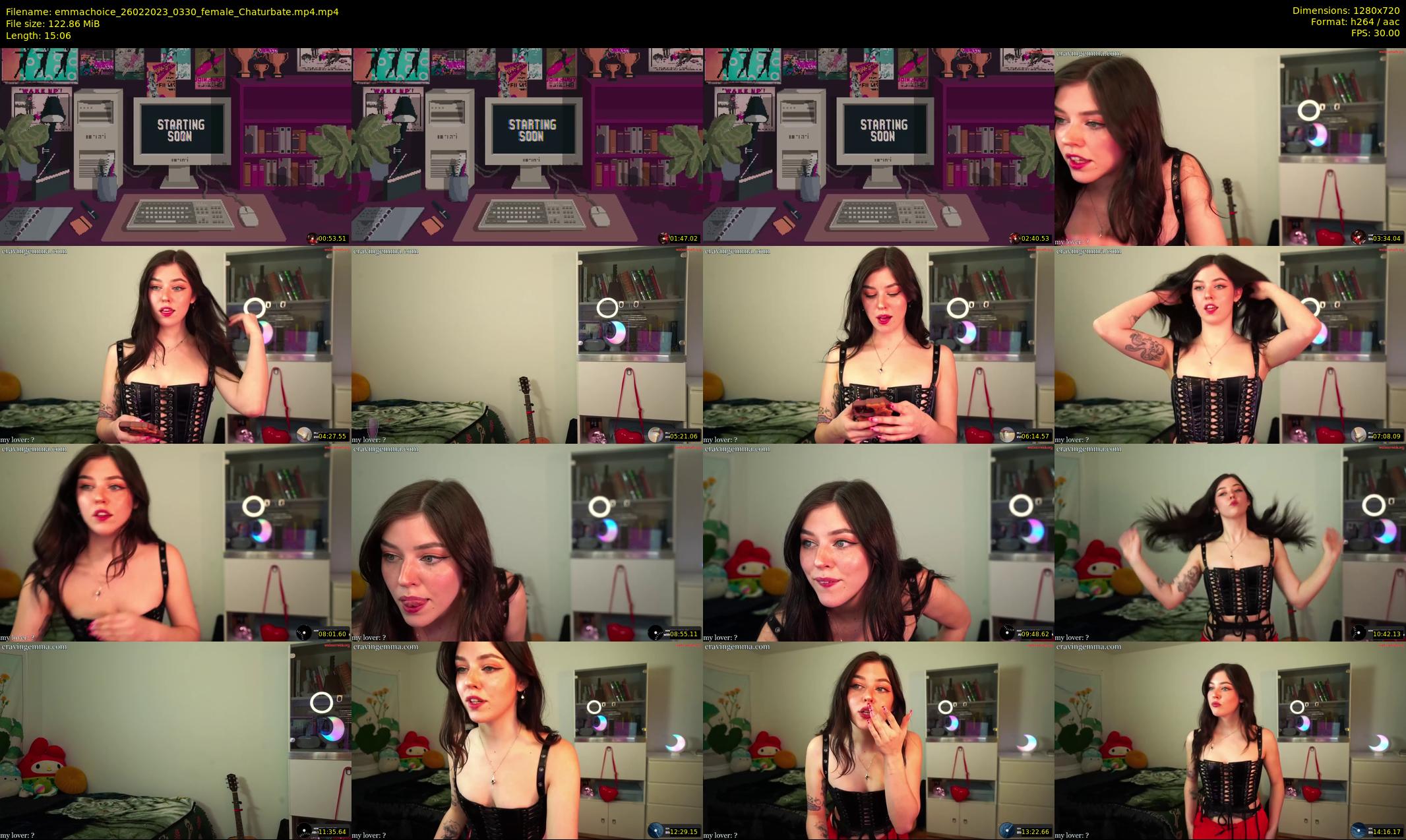 emmachoice — 16 minute Chaturbate female cam show recording, 720p, Feb 26, 2023