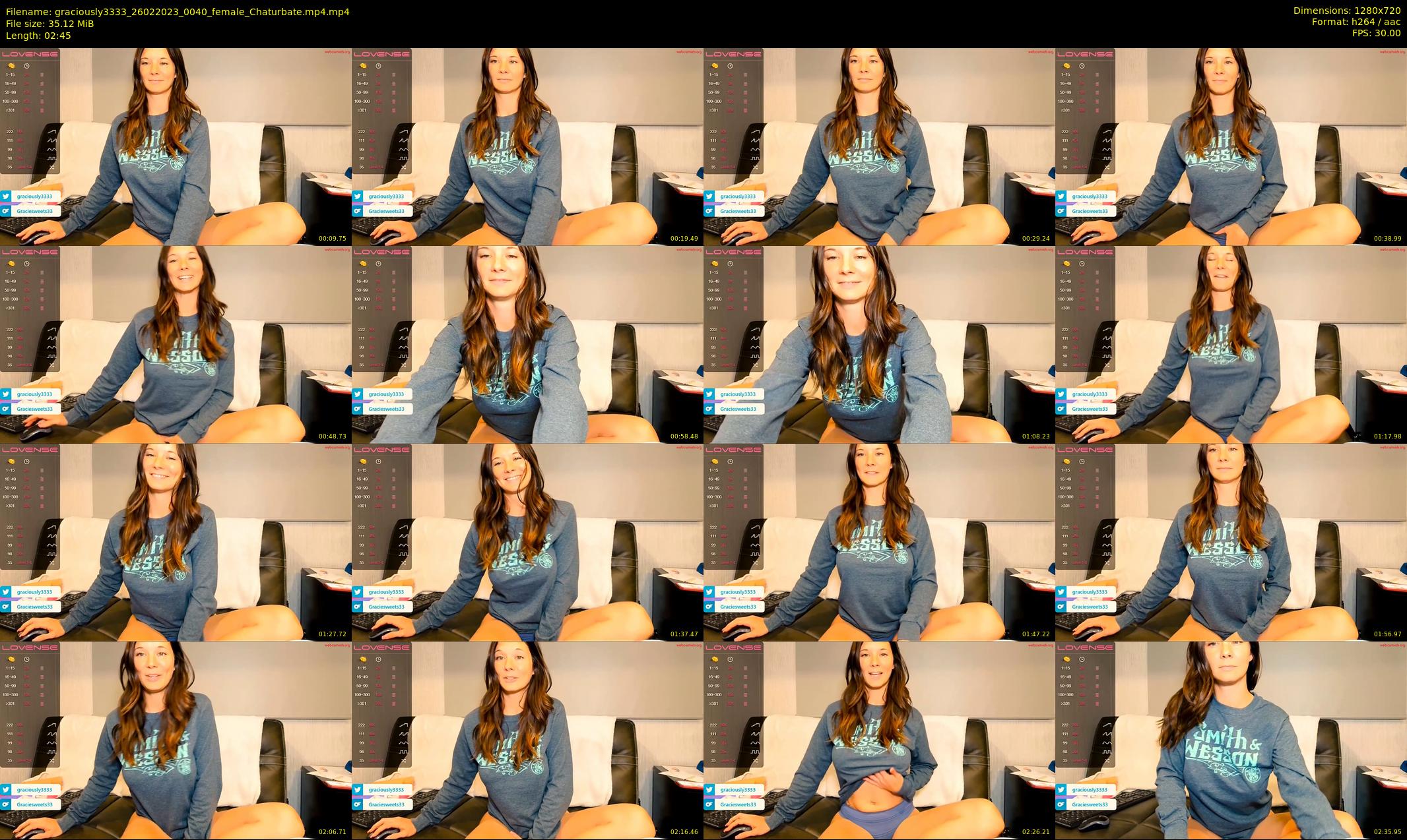 graciously3333 — 3 minute Chaturbate female cam show recording, 720p, Feb 26, 2023