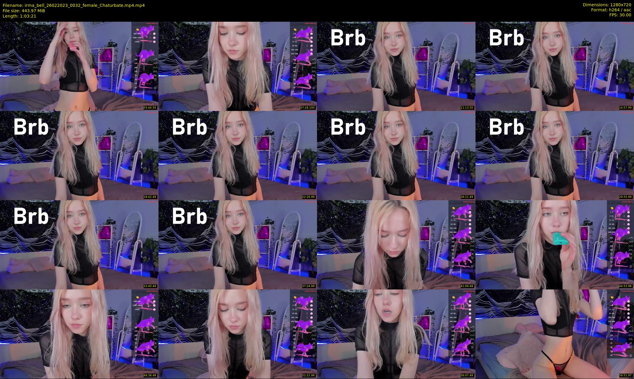 irma_bell — 64 minute Chaturbate female cam show recording, 720p, Feb 26, 2023
