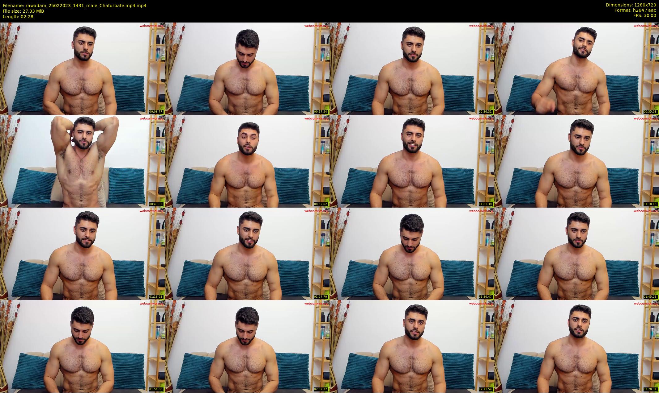 rawadam — 3 minute Chaturbate male cam show recording, 720p, Feb 25, 2023