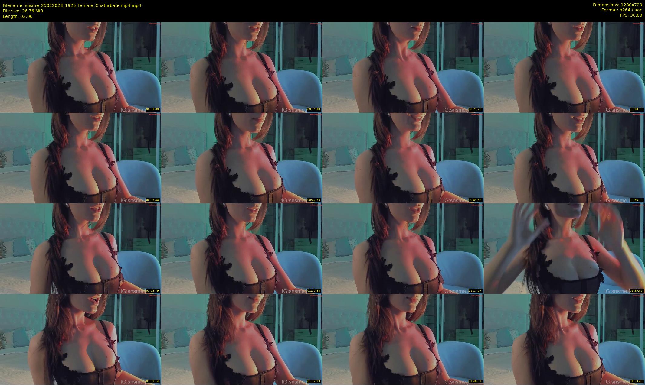 snsme — 2 minute Chaturbate female cam show recording, 720p, Feb 25, 2023