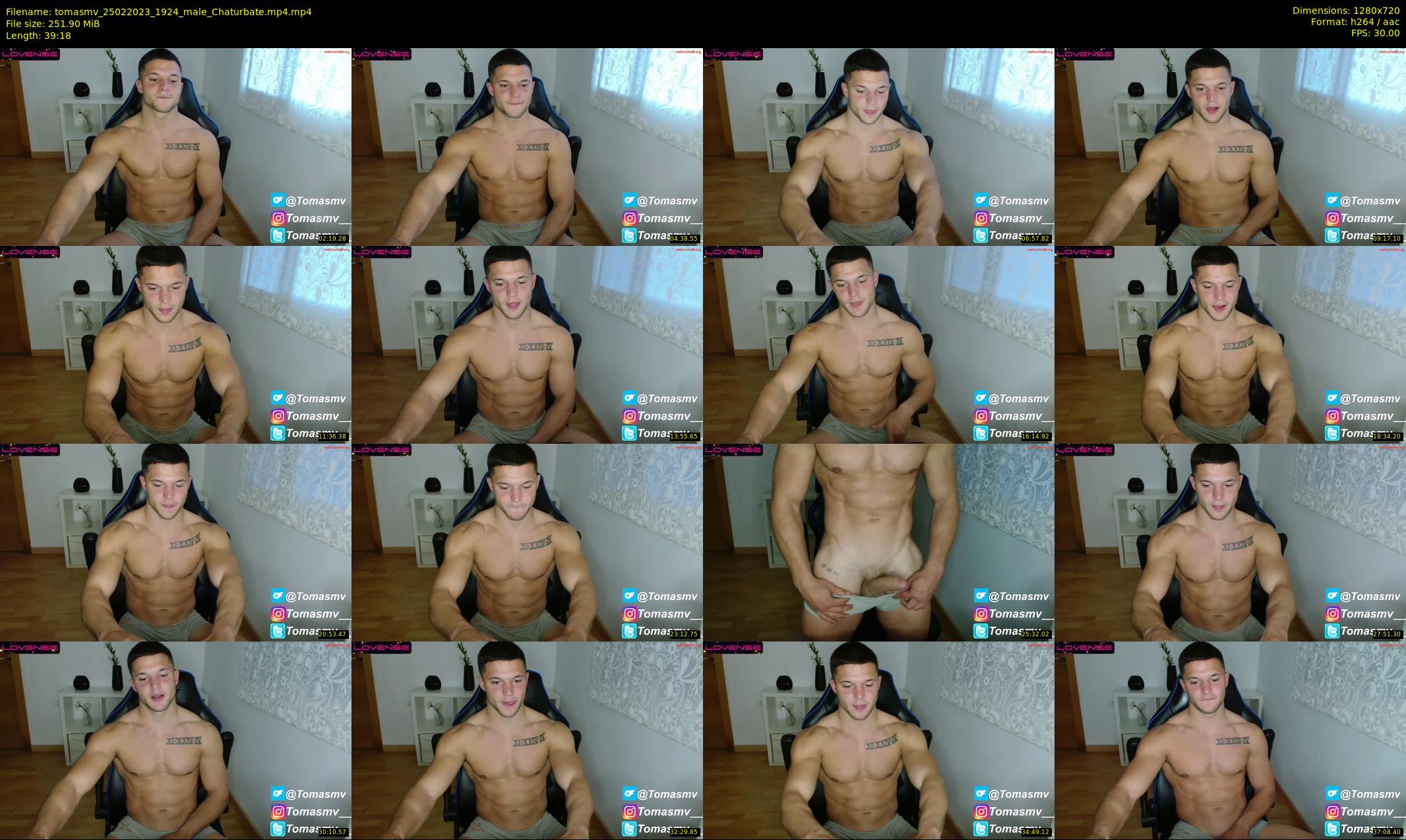 tomasmv — 40 minute Chaturbate male cam show recording, 720p, Feb 25, 2023