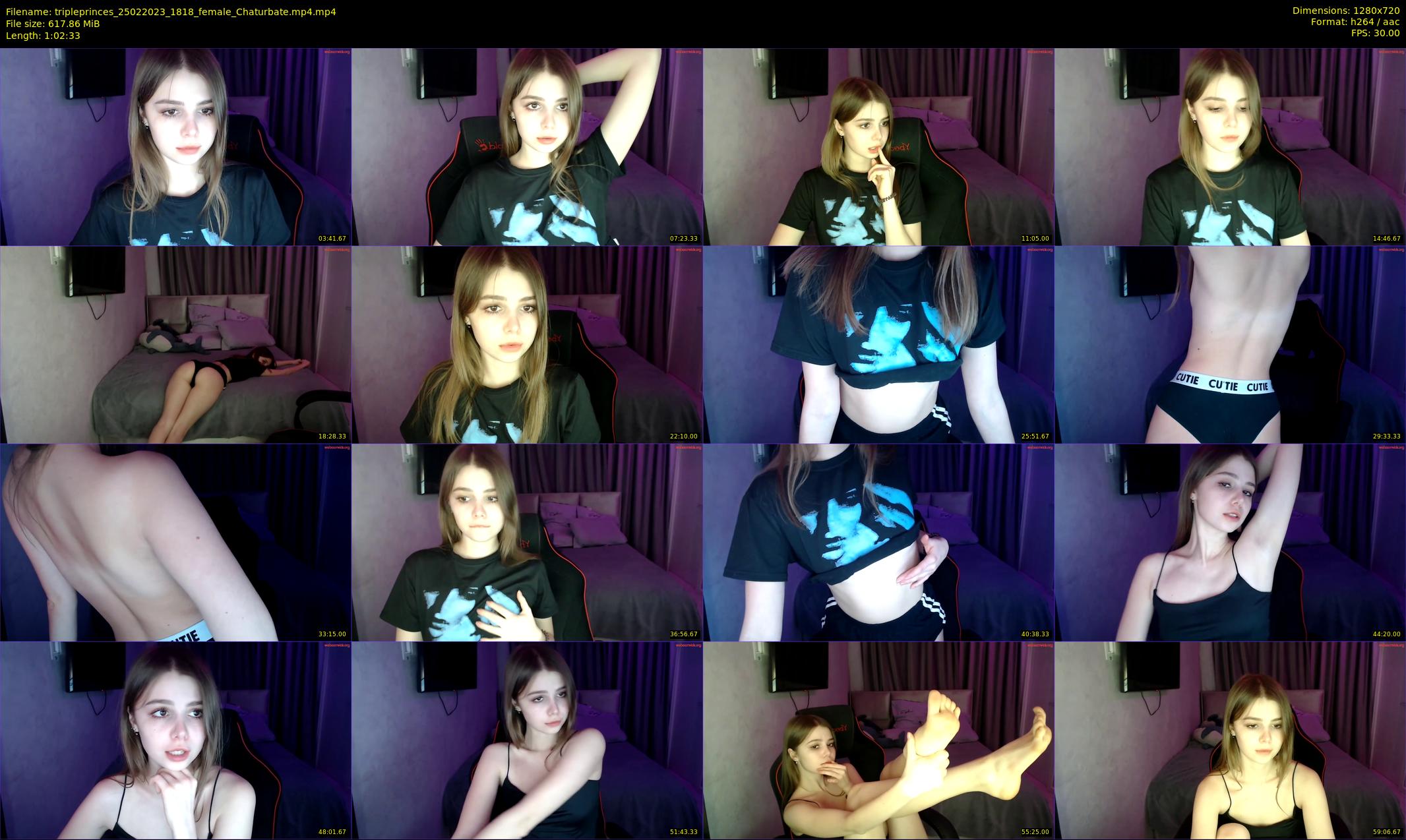 tripleprinces — 63 minute Chaturbate female cam show recording, 720p, Feb 25, 2023