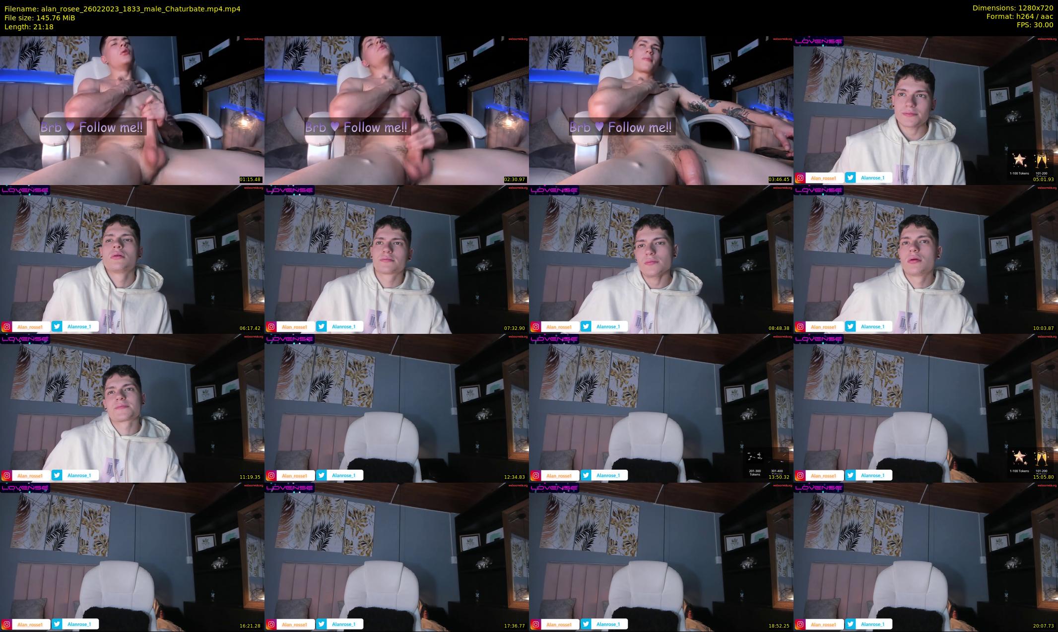 alan_rosee — 22 minute Chaturbate male cam show recording, 720p, Feb 26, 2023