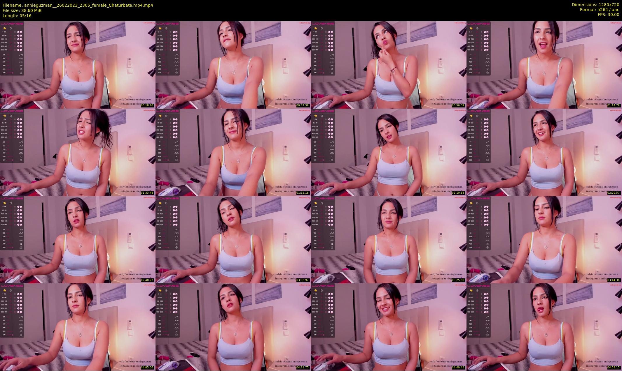 annieguzman_ — 6 minute Chaturbate female cam show recording, 720p, Feb 26, 2023