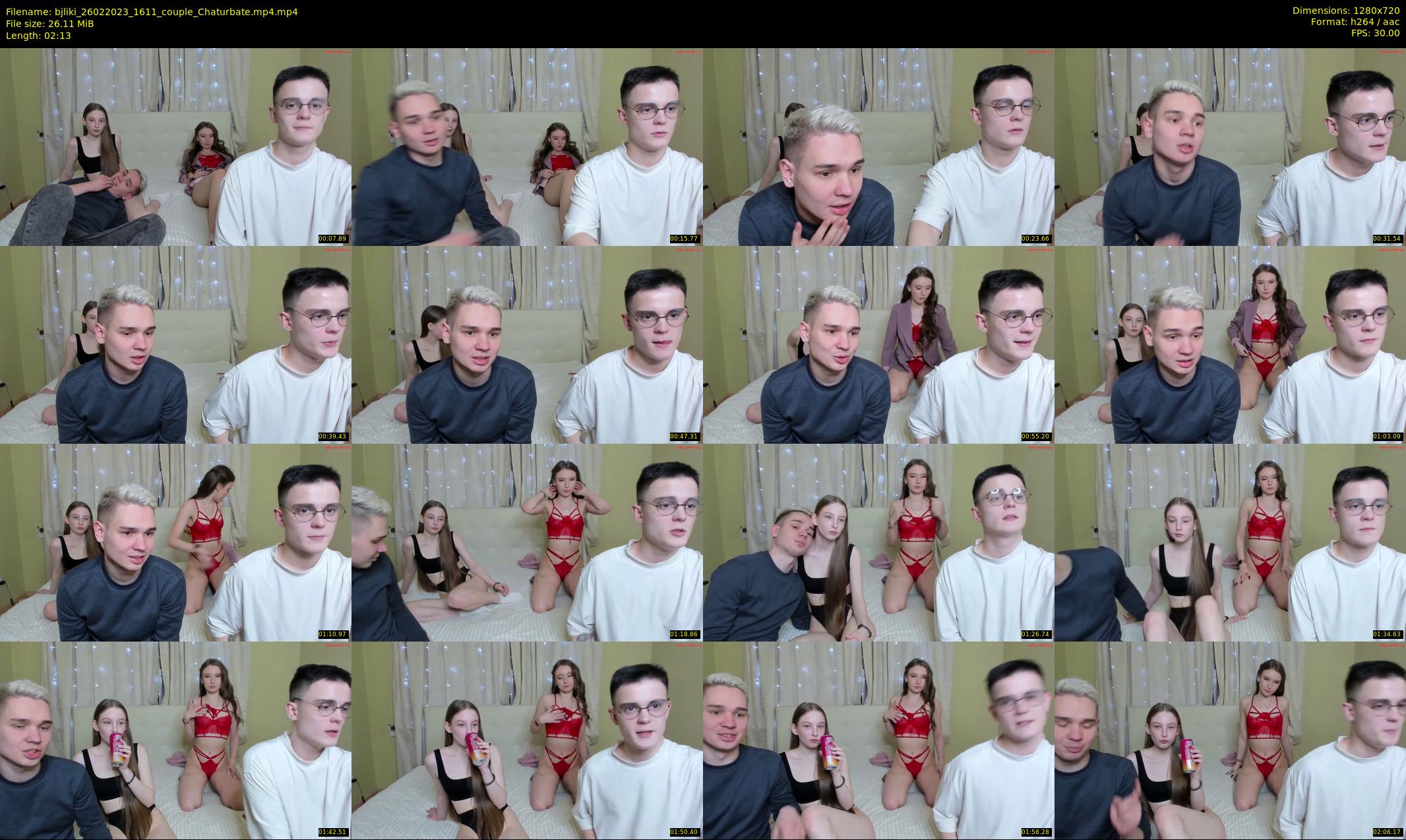 bjliki — 3 minute Chaturbate couple cam show recording, 720p, Feb 26, 2023
