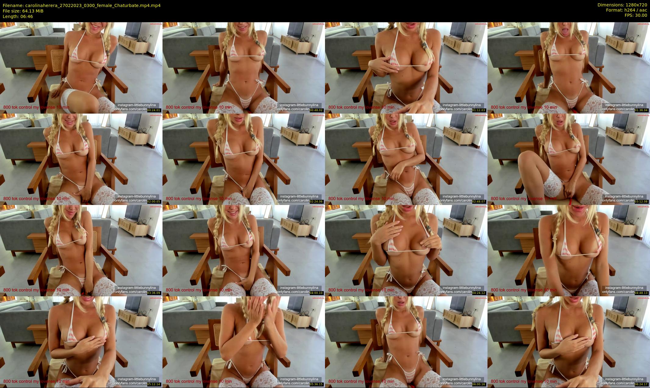 carolinaherera — 7 minute Chaturbate female cam show recording, 720p, Feb 27, 2023