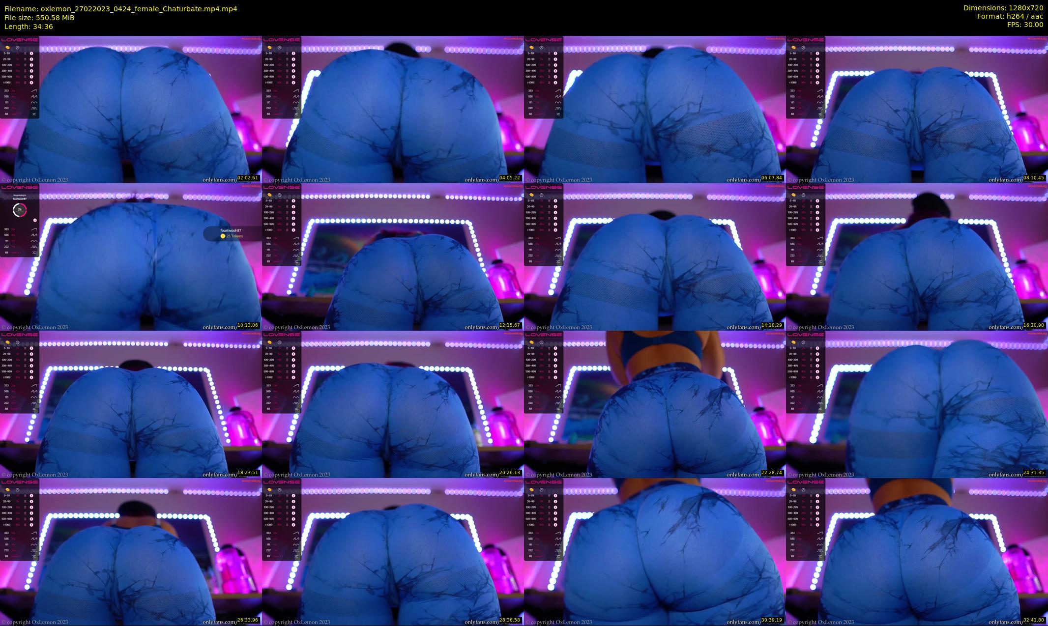 oxlemon — 35 minute Chaturbate female cam show recording, 720p, Feb 27, 2023