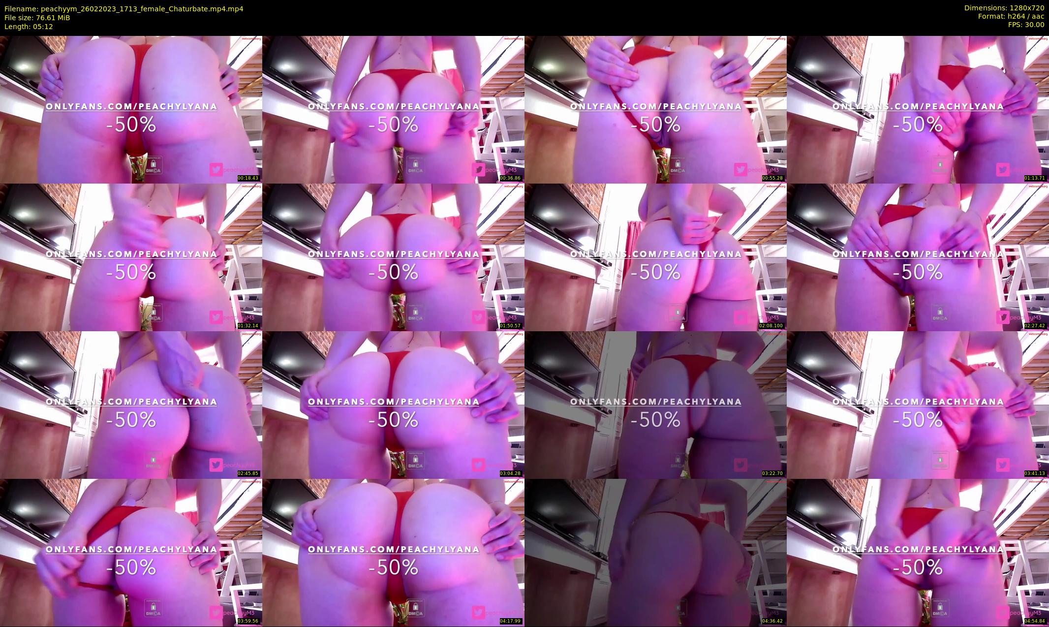 peachyym — 6 minute Chaturbate female cam show recording, 720p, Feb 26, 2023