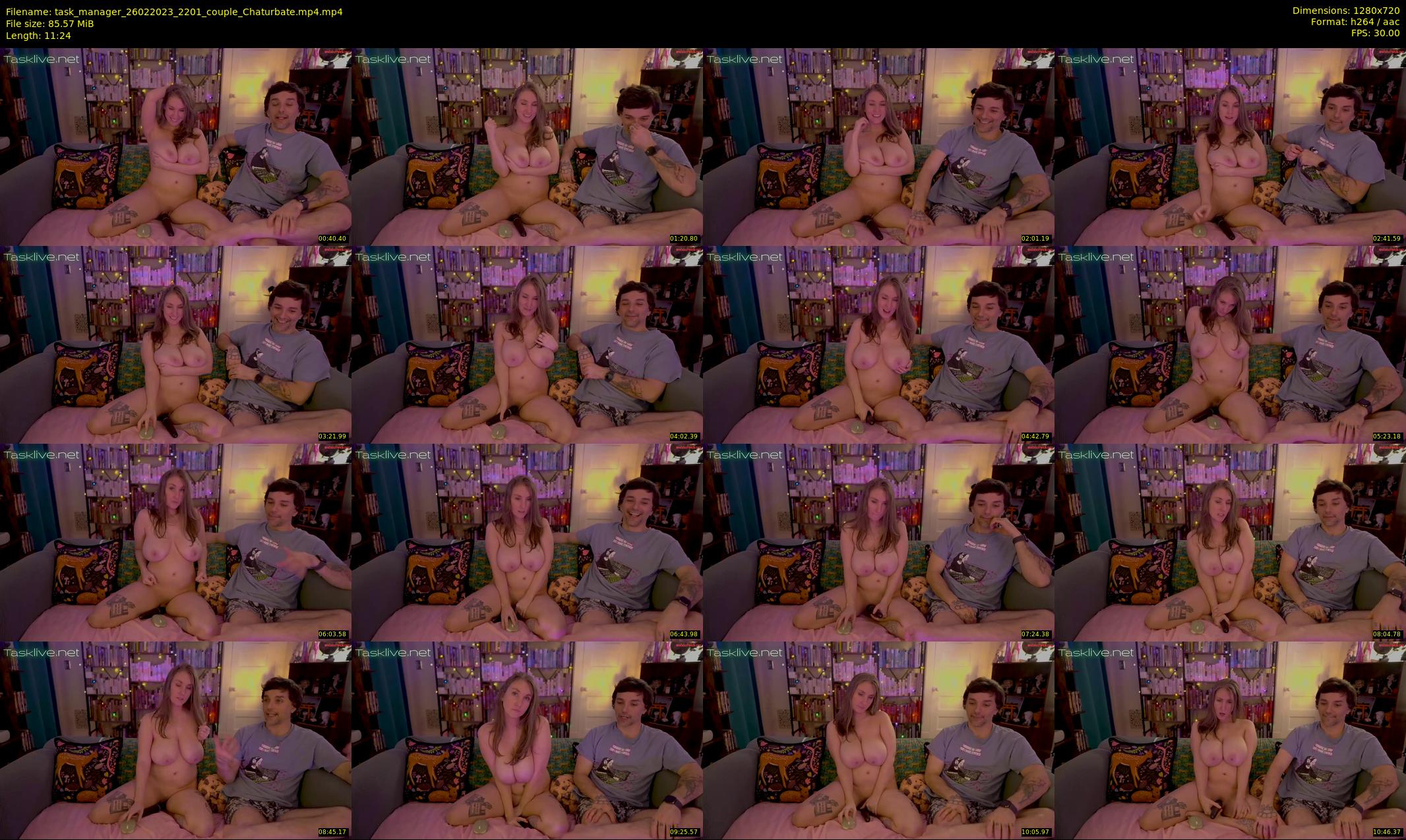 task_manager — 12 minute Chaturbate couple cam show recording, 720p, Feb 26, 2023