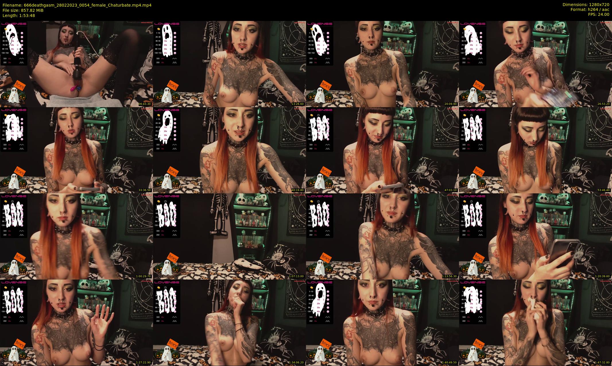 666deathgasm — 114 minute Chaturbate female cam show recording, 720p, Feb 28, 2023
