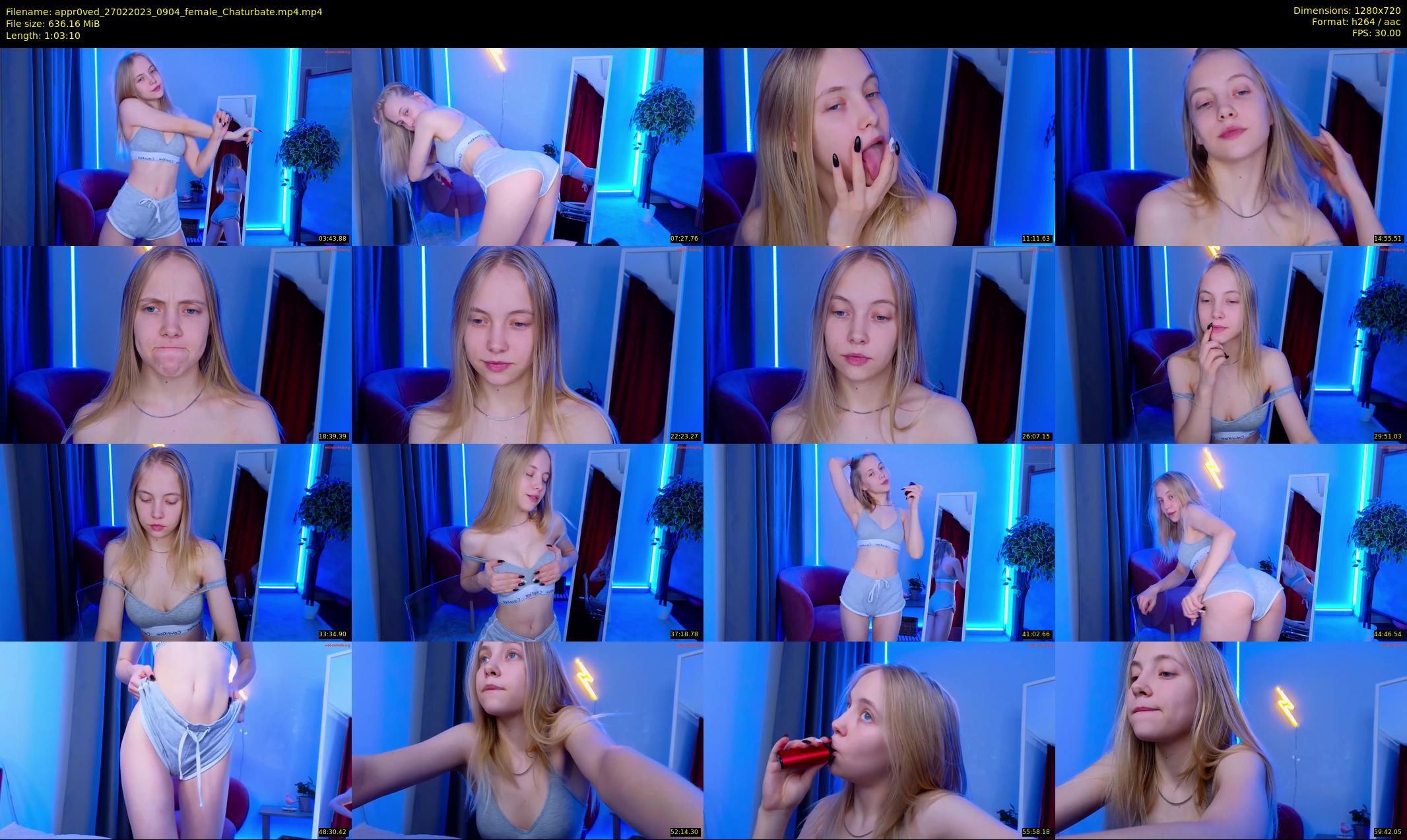 appr0ved — 64 minute Chaturbate female cam show recording, 720p, Feb 27, 2023