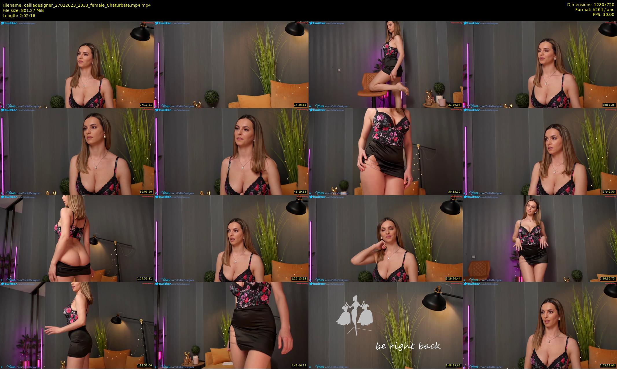 calliadesigner — 123 minute Chaturbate female cam show recording, 720p, Feb 27, 2023
