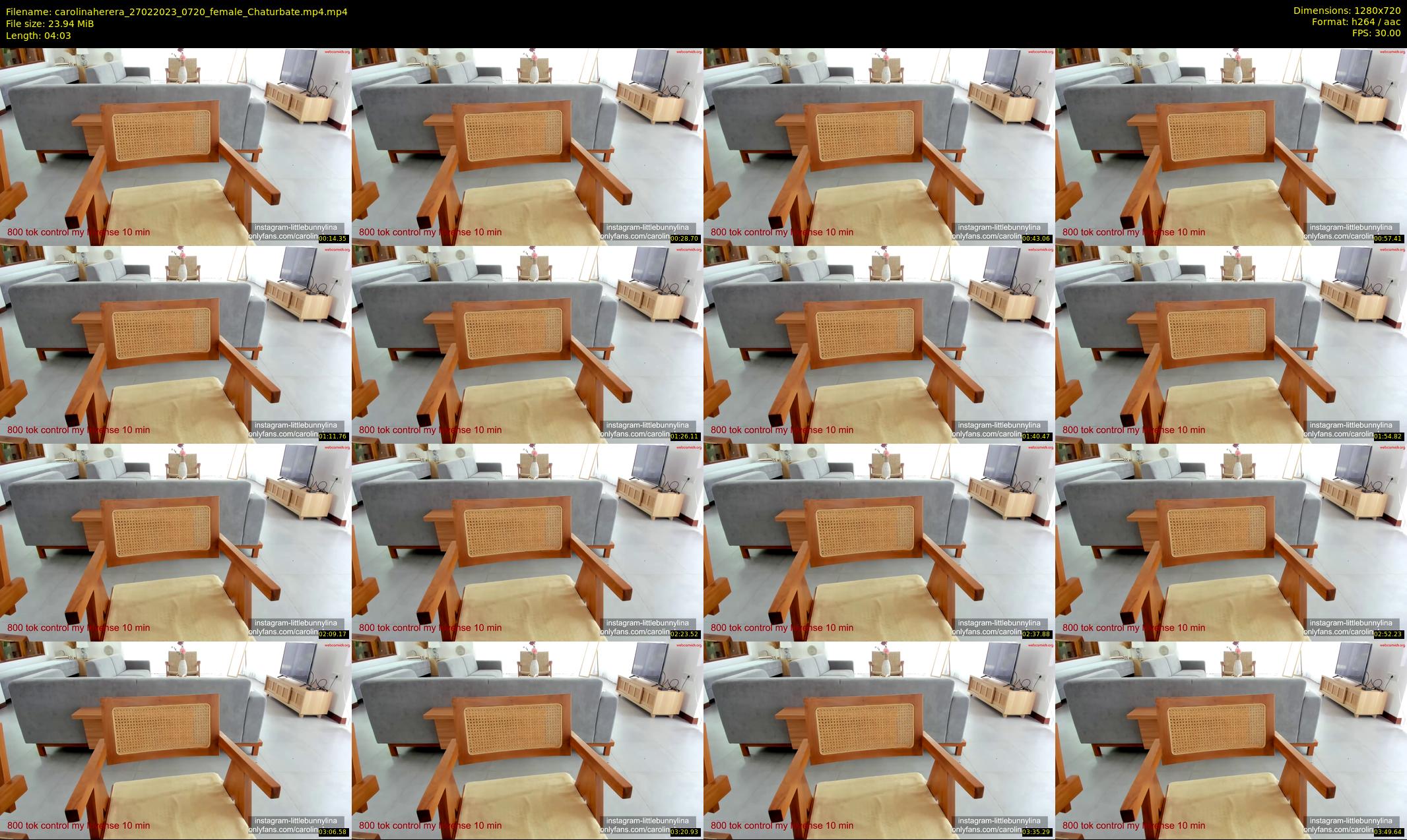 carolinaherera — 5 minute Chaturbate female cam show recording, 720p, Feb 27, 2023