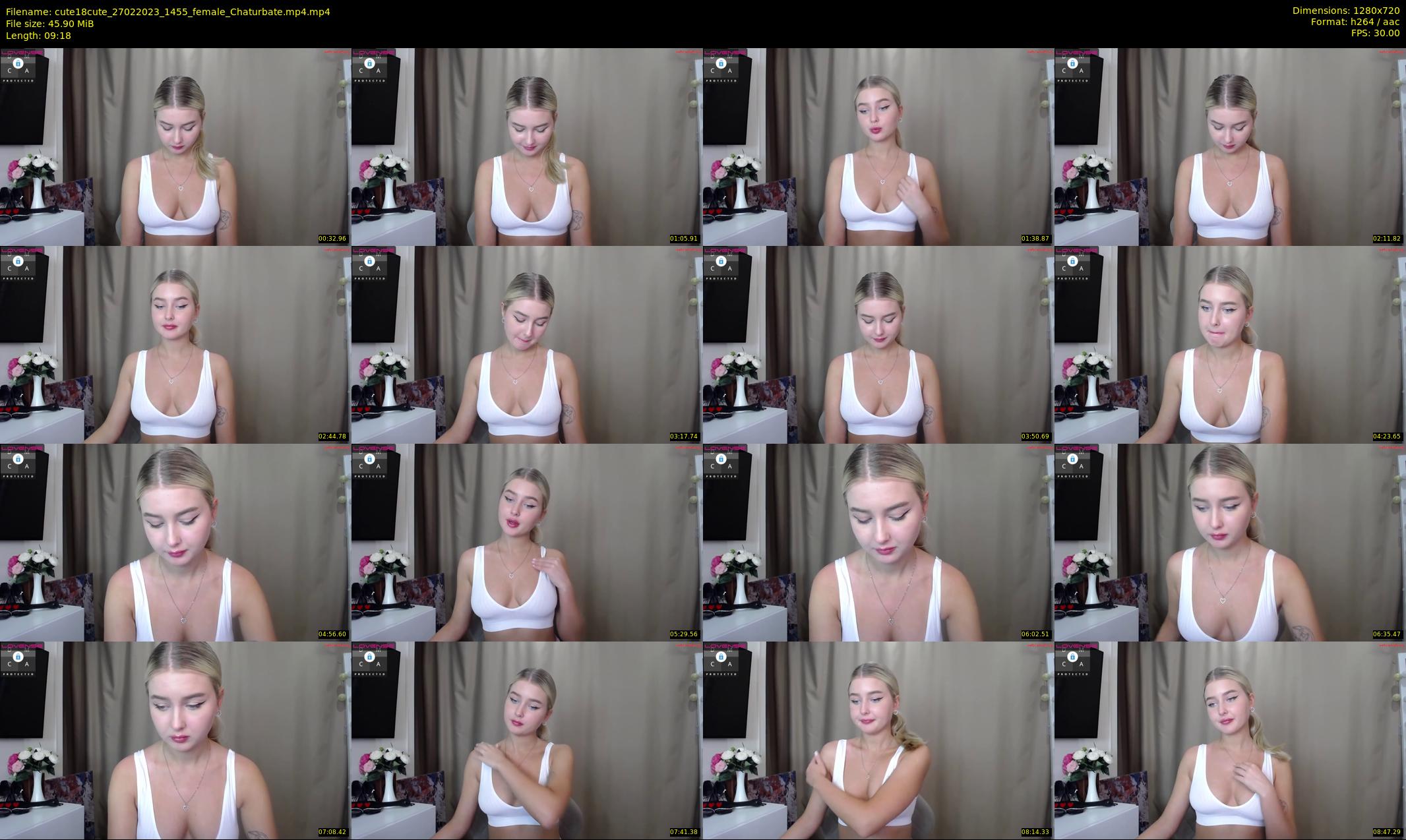 cute18cute — 10 minute Chaturbate female cam show recording, 720p, Feb 27, 2023